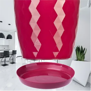 Amily gėlių vazonai su lėkštutėmis 18 cm burnočio spalvos 3 vnt.