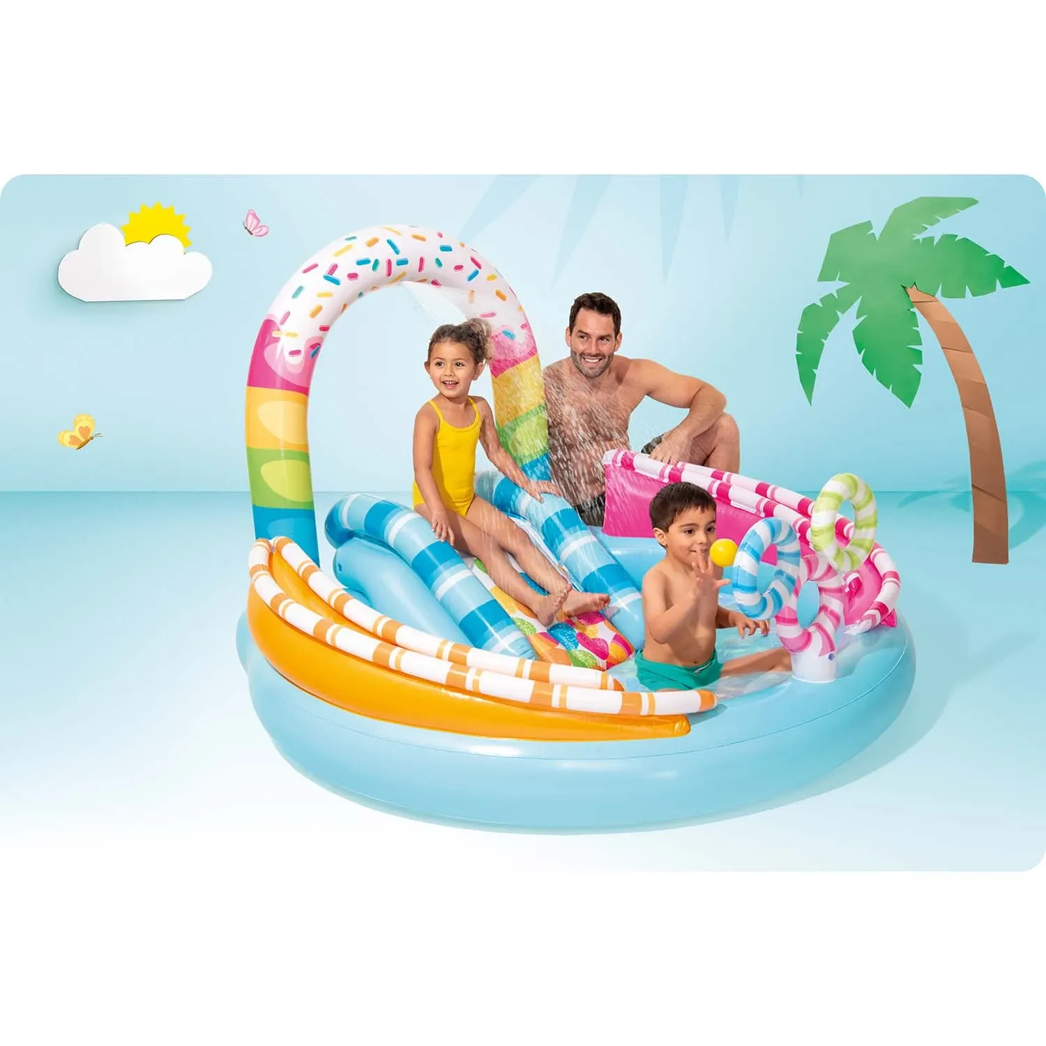 Pripučiama žaidimų aikštelė „Intex 57144 Candy“ - nuotrauka 1