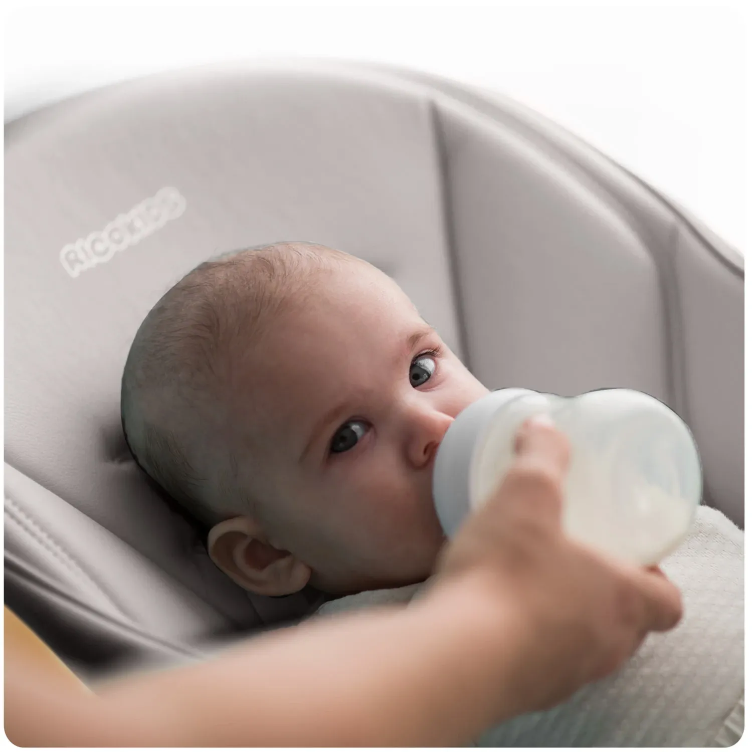 Maitinimo kėdutė su staliuku, Belo šokdynė, pilka + apsauginis lankelis - nuotrauka 1