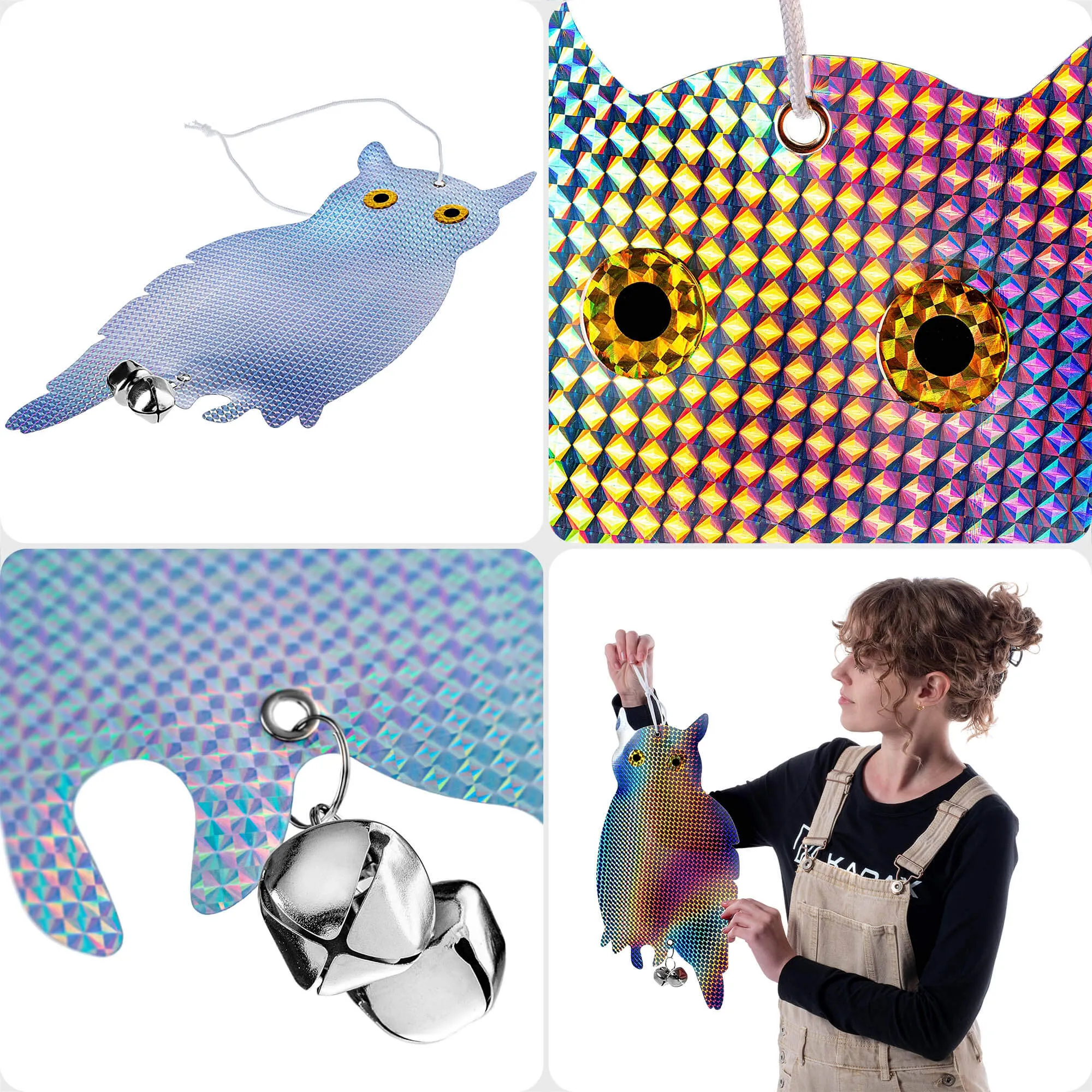 „Meun“ pelėdų paukščių baidyklės 41 x 20 cm 6 vnt.