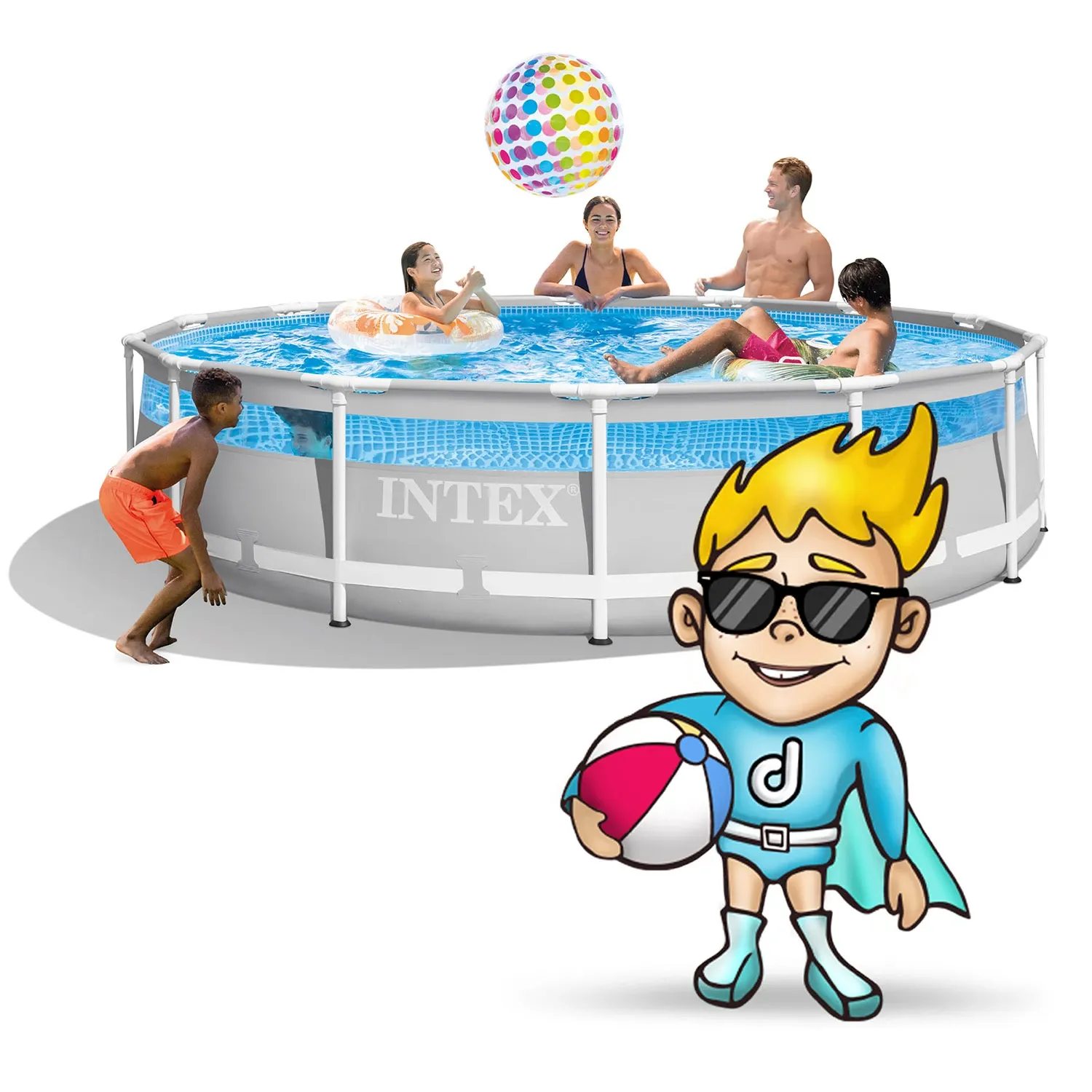 Karkasinis sodo baseinas 427 x 107 cm 12 viename INTEX 26722 - nuotrauka 1