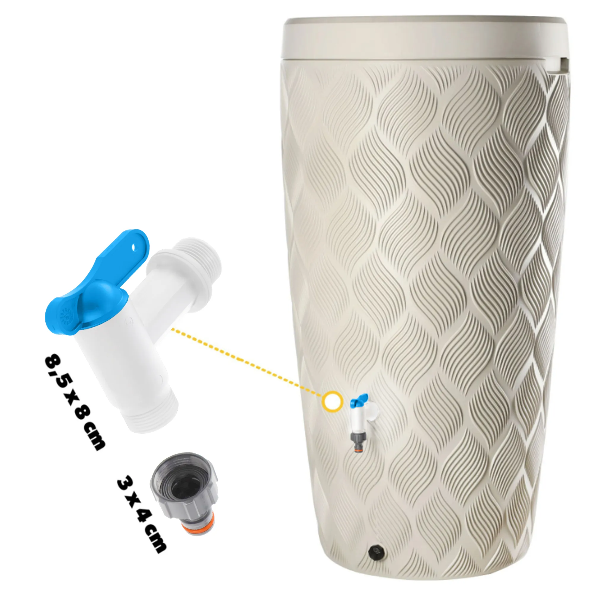 Mora baltai mėlynas prijungimo rinkinys + greitoji jungtis