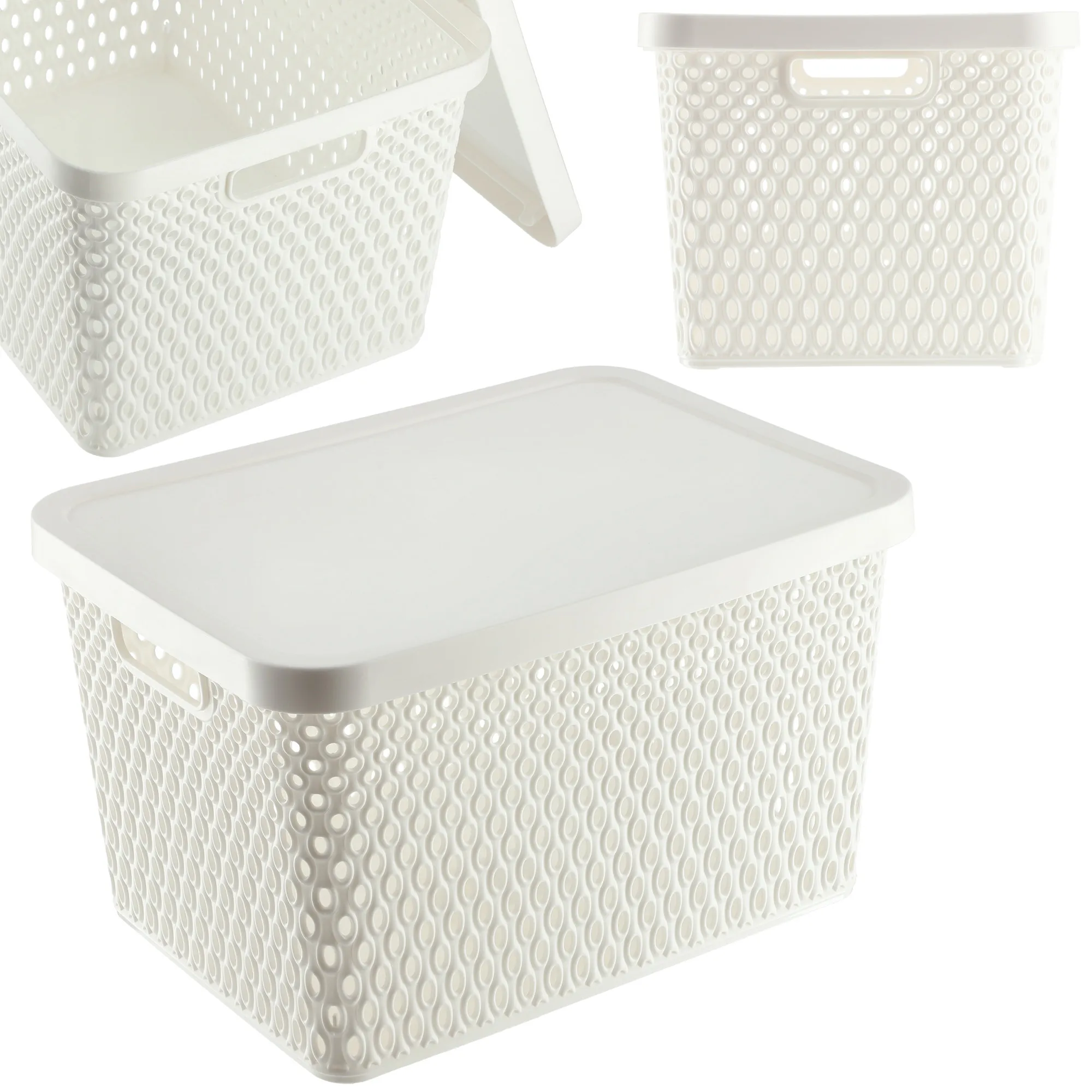 Pau 18L baltas daiktadėžės krepšys su dangčiu