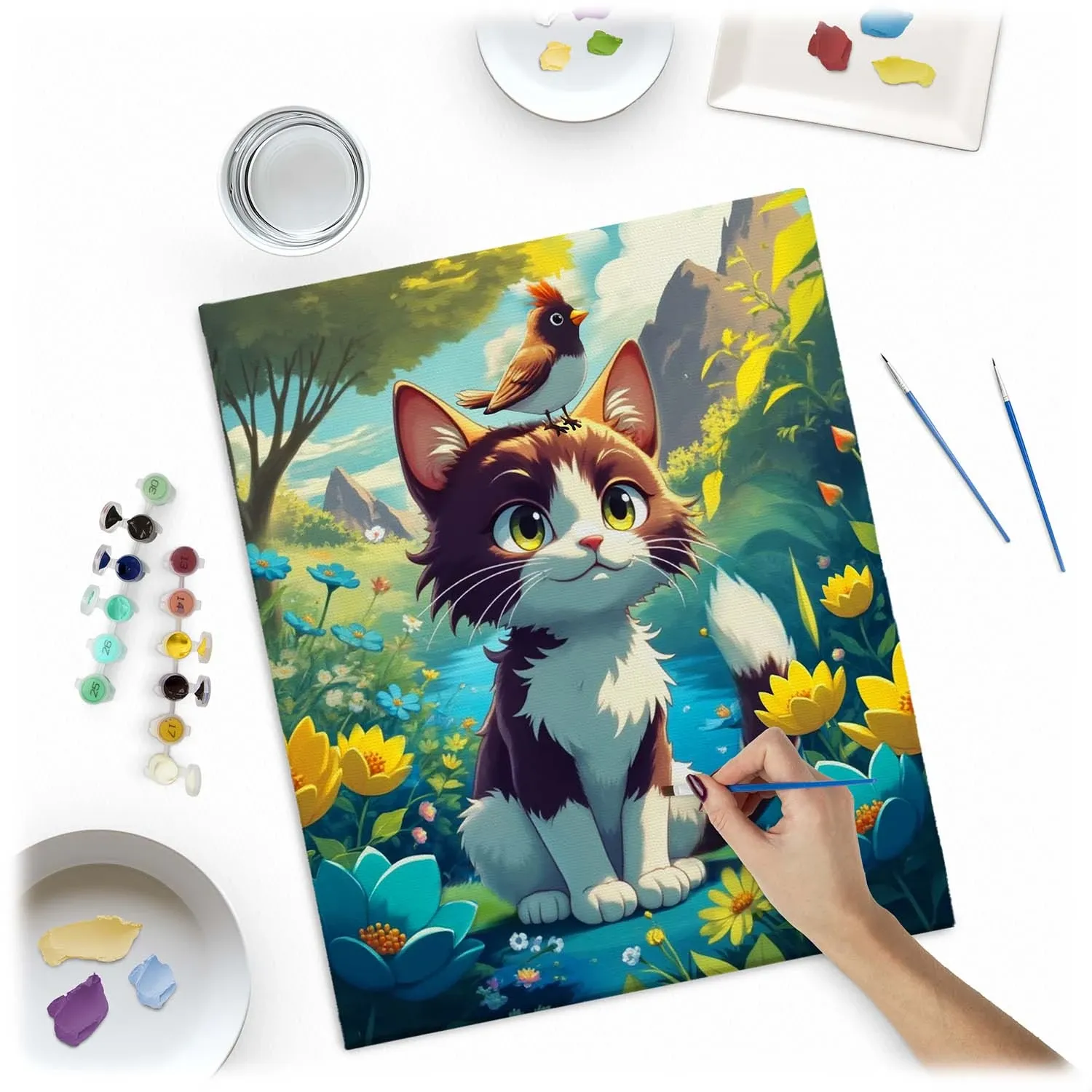 Paveikslas tapyti pagal skaičius 40x50 cm Massido Kotek - nuotrauka 1