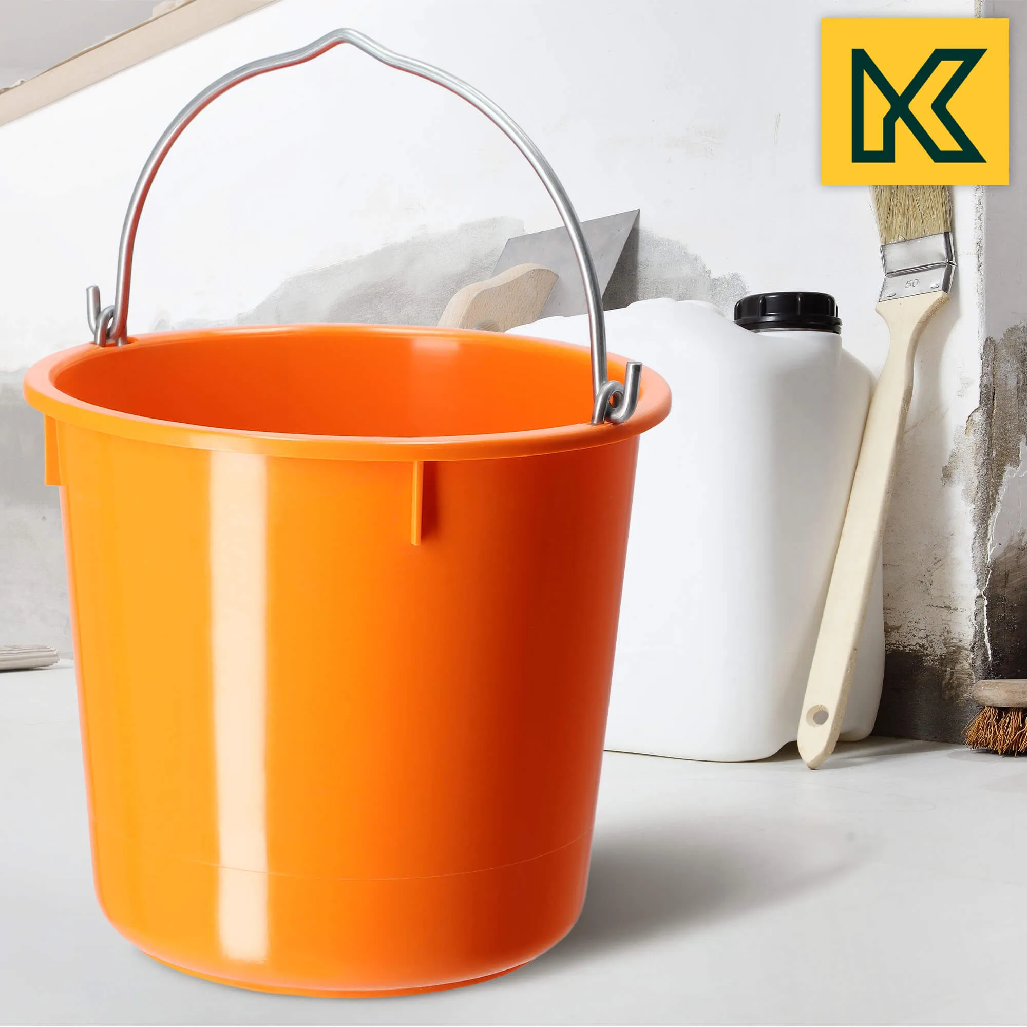 Kanan statybiniai kibirai 12 l, oranžiniai, 3 vnt.