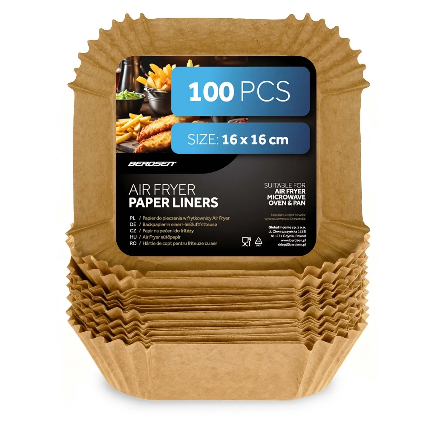 Kepimo popierius gruzdintuvės įdėklams 16 cm Berdsen - 100 vnt. - nuotrauka 1