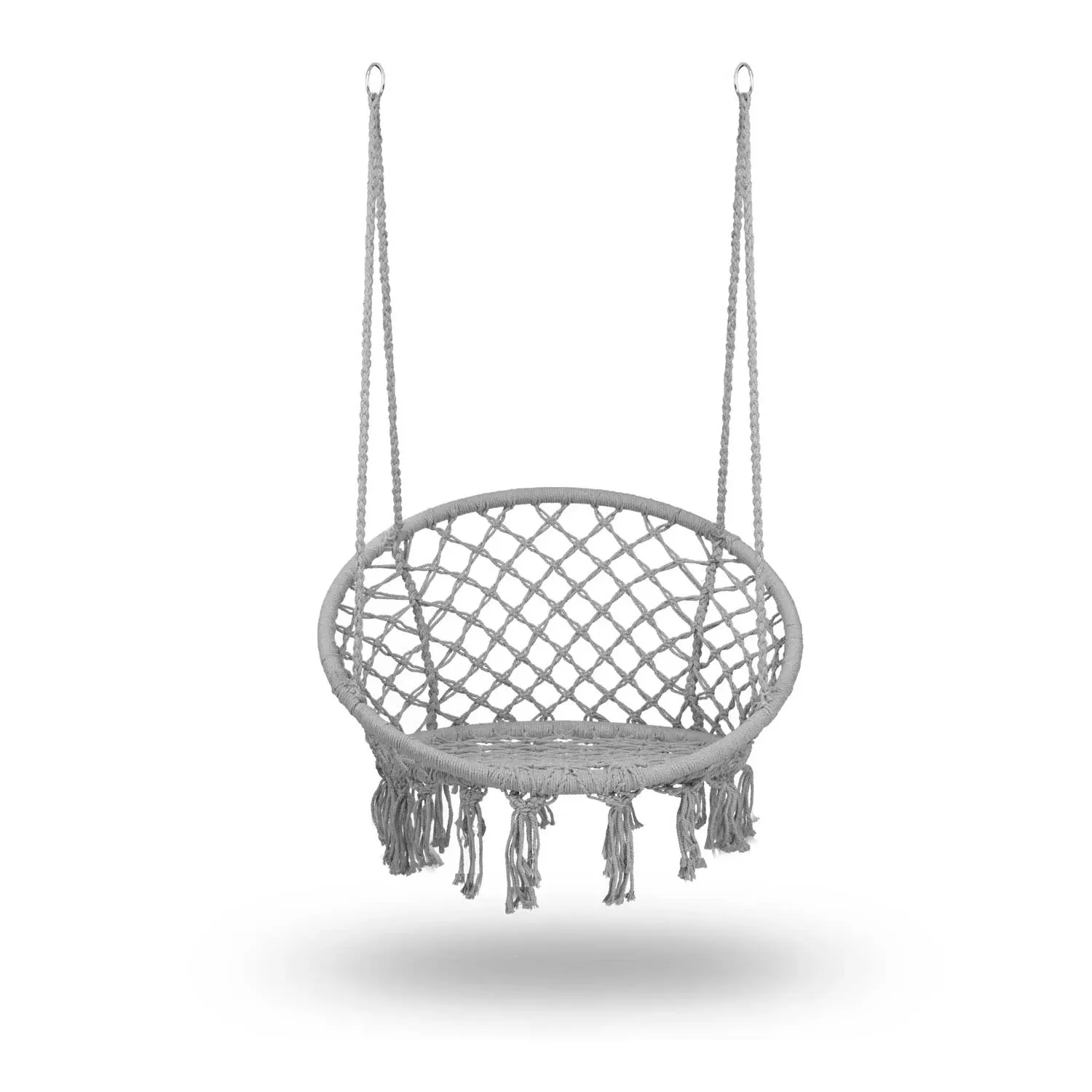 Pakabinamos sodo sūpynės BOHO pilkos - nuotrauka 1