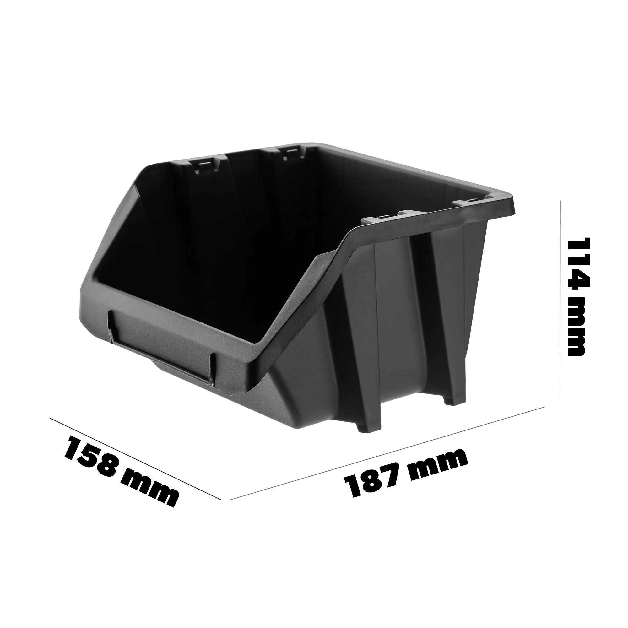 Falster dirbtuvių padėklas 19x16cm, juodas, 10 vnt.