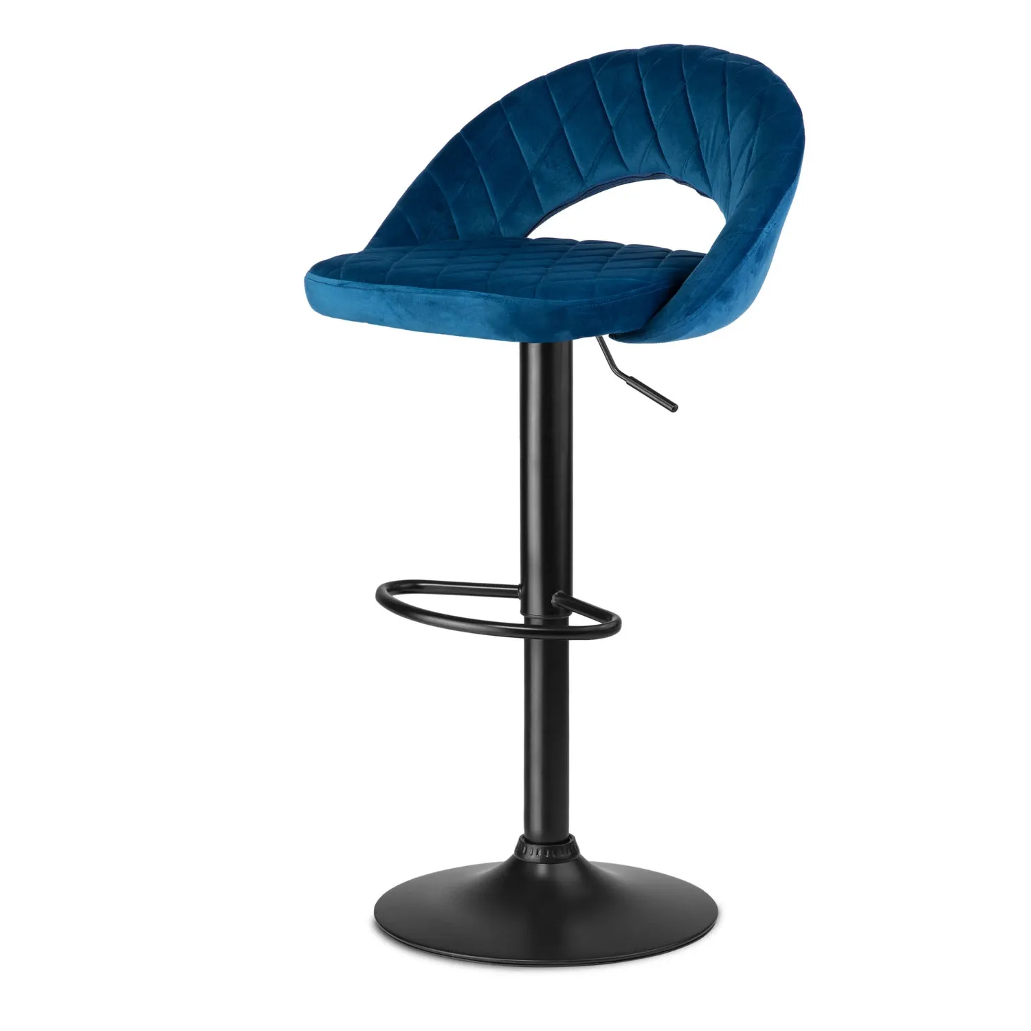 Meva mėlyna baro kėdė su atlošu - nuotrauka 1