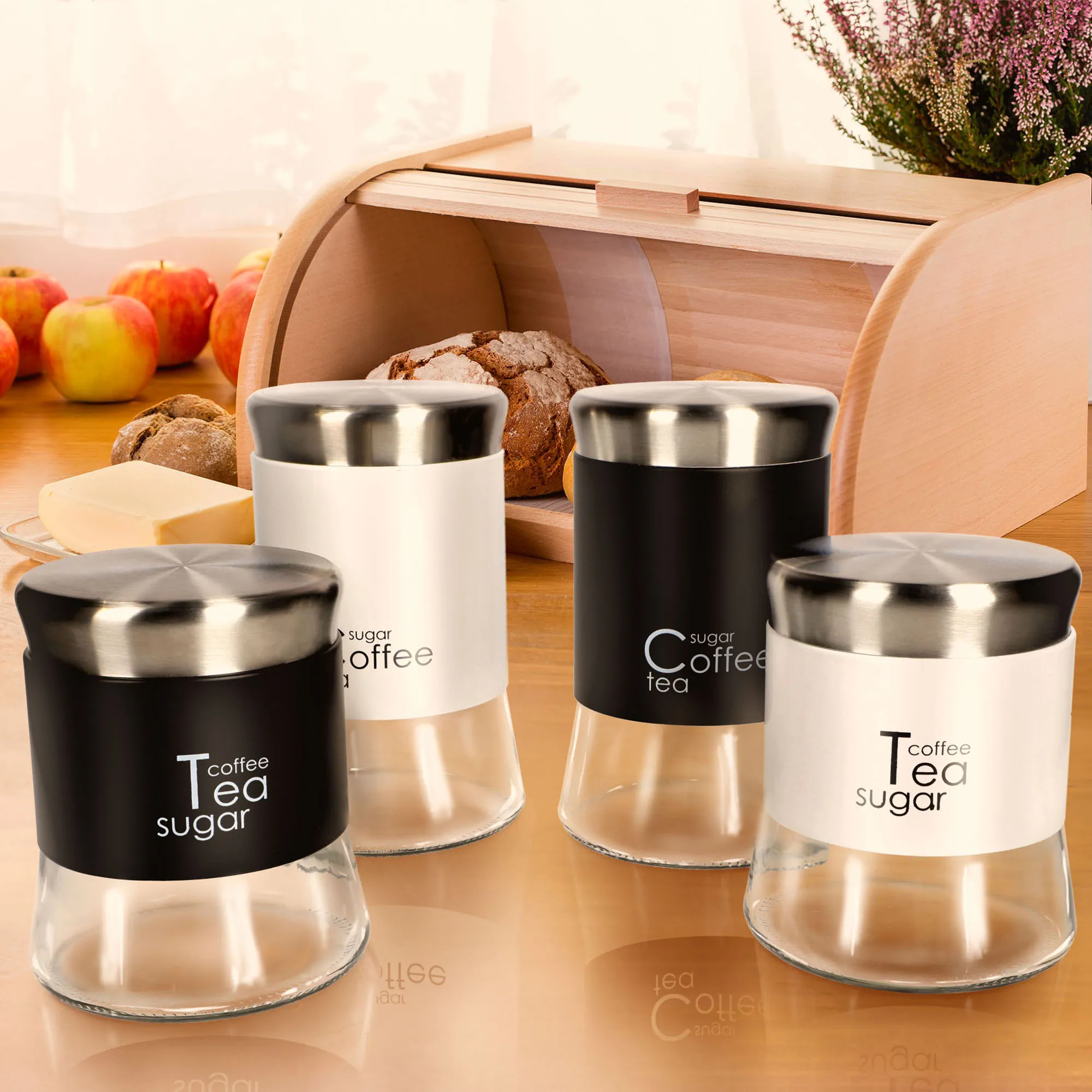 Virtuvės indų rinkinys 1100 ml + 800 ml, juodos spalvos