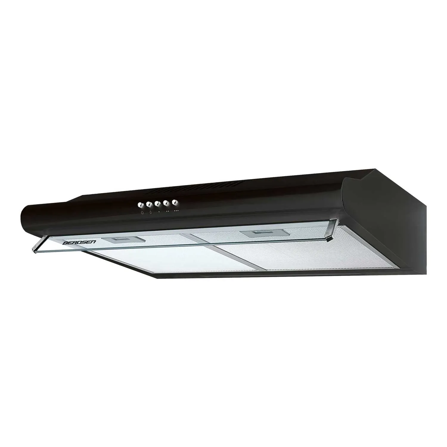 Po spintele montuojamas virtuvės gartraukis – 60 cm absorbcinis Berdsen BE-10-A juodas - nuotrauka 1