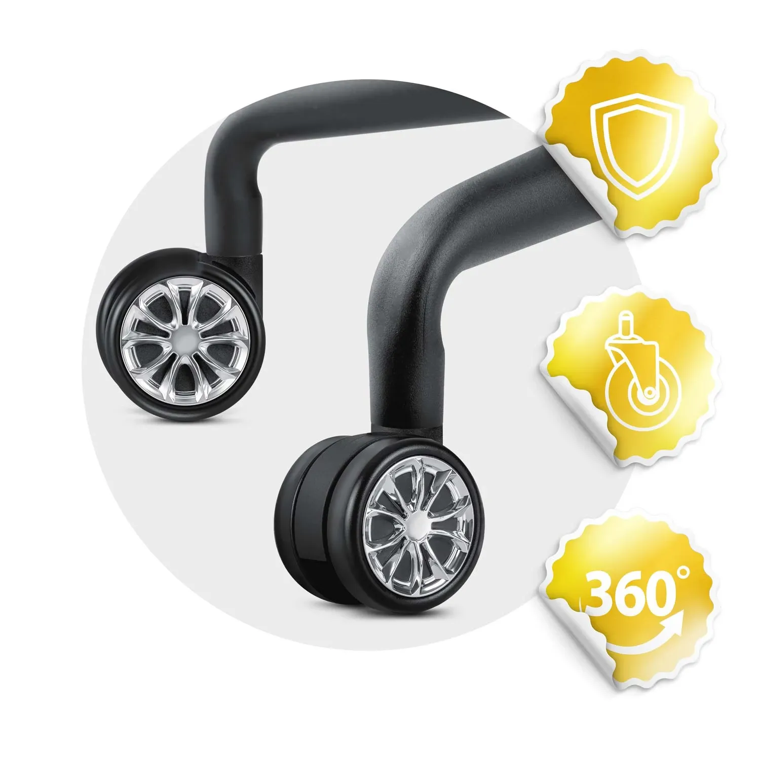 Juodi guminiai ratukai Sofotel foteliams, 5 vnt. - nuotrauka 1
