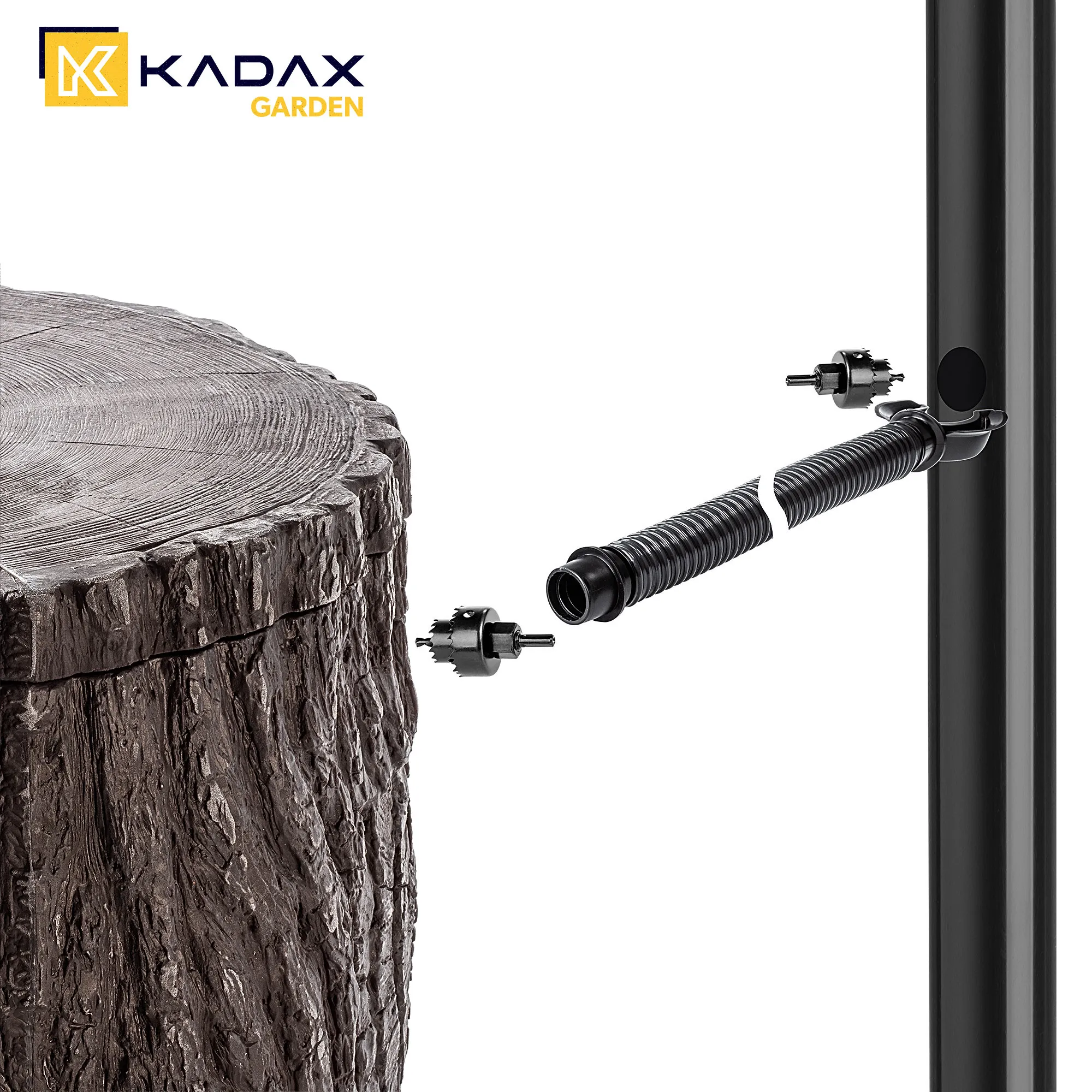 „Runco“ 475 l lietaus vandens bakas su prijungimo komplektu