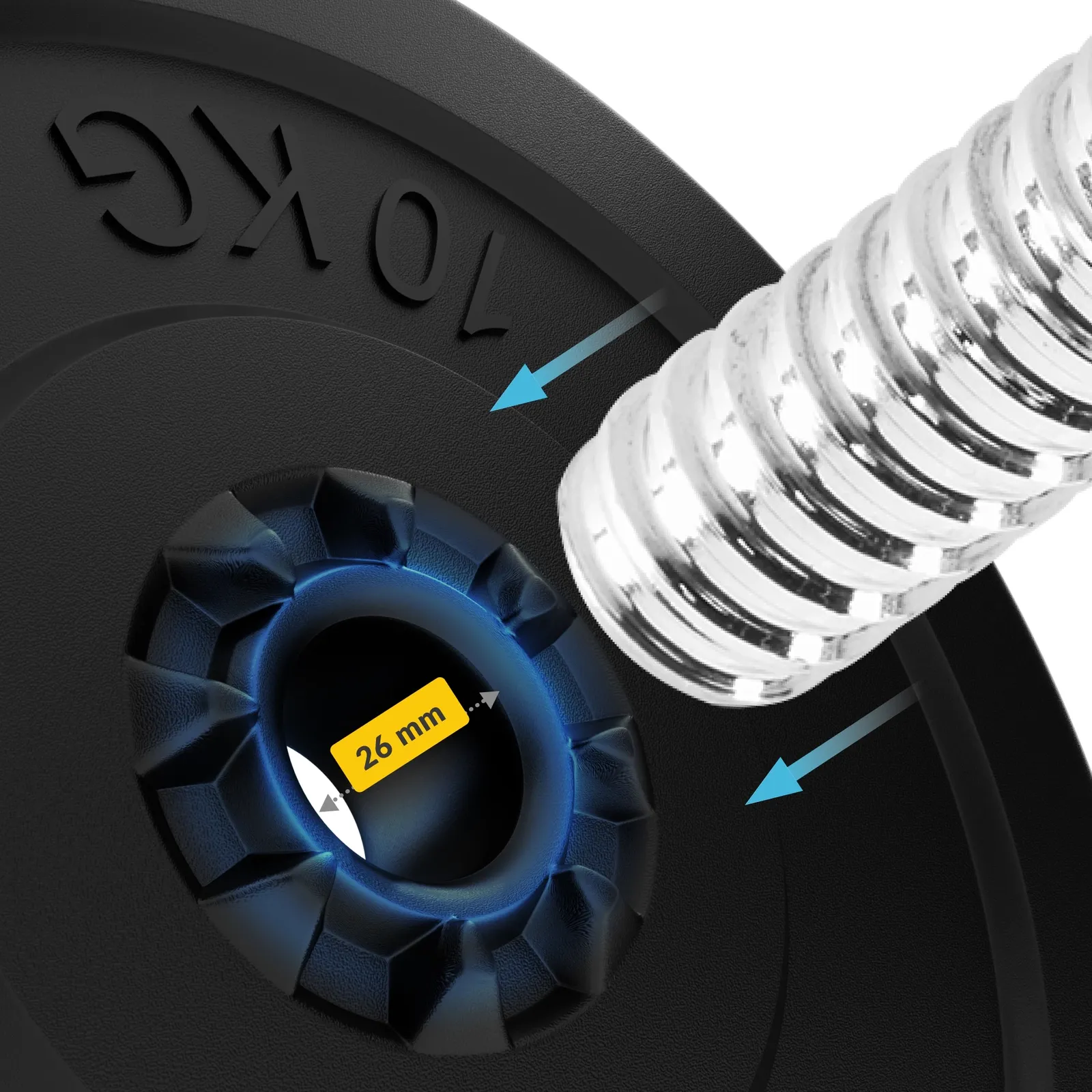 Bituminis kūno rengybos rinkinys 20 kg + 120 cm sunkus lenkimo strypas