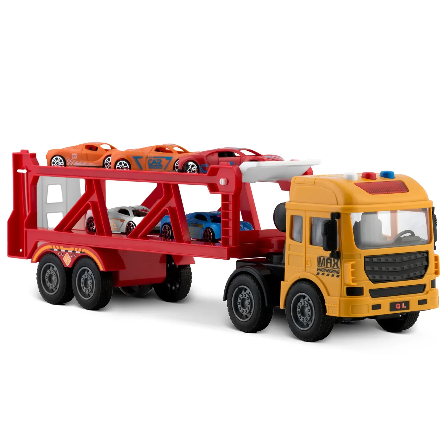 Edukacinis žaislinis sunkvežimis + 5 automobiliai RK-760 Ricokids - nuotrauka 1