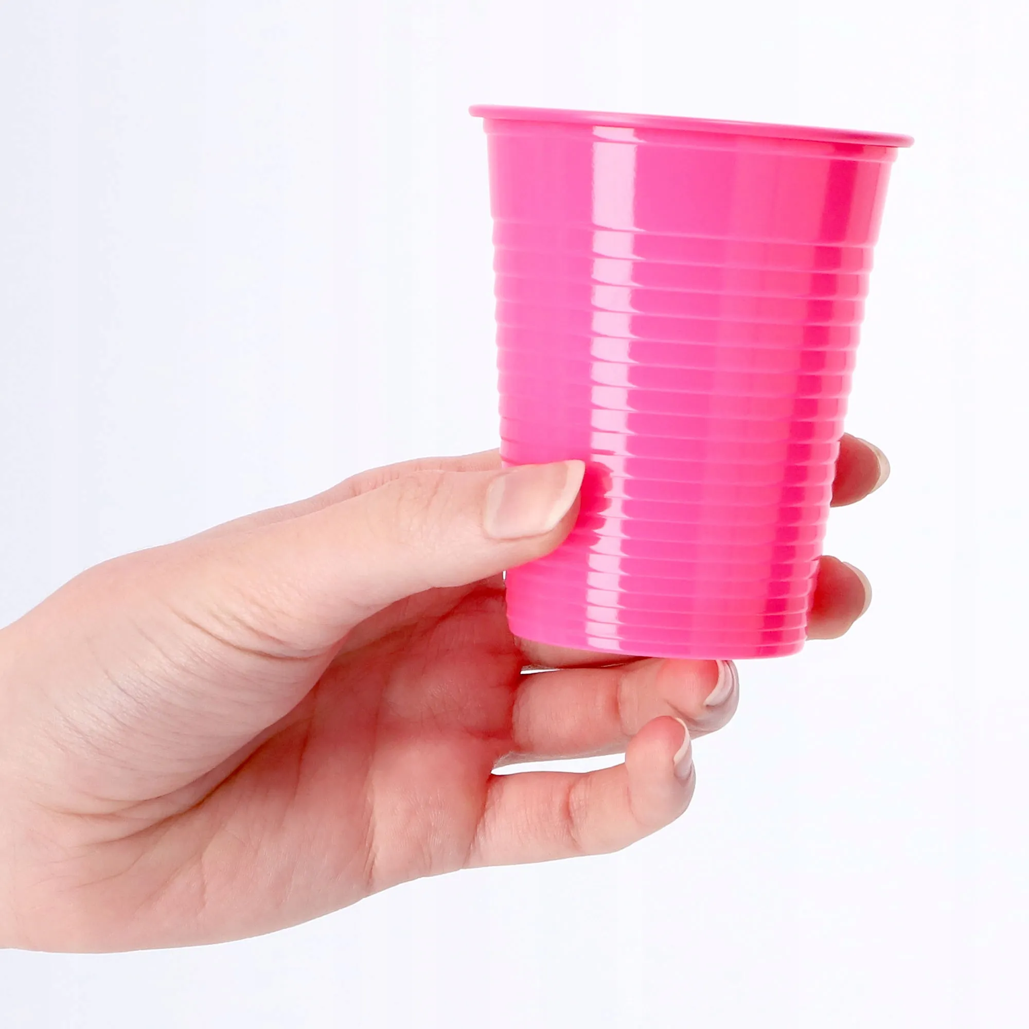 Ravi vienkartiniai puodeliai 200 ml, 6 vnt., rožiniai