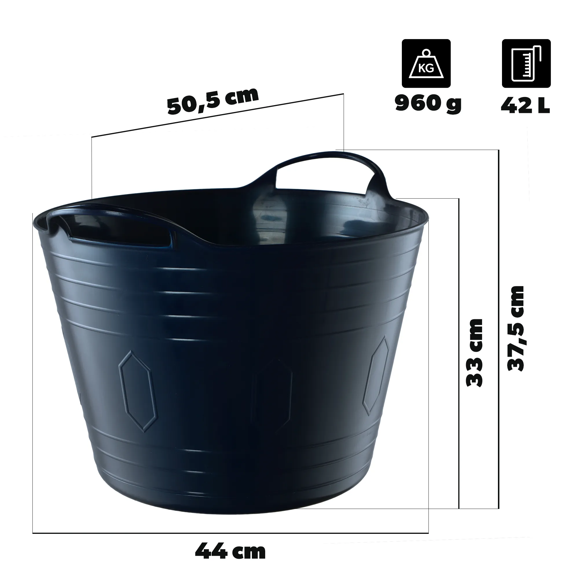 Daugiafunkcinis skalbinių krepšys, 42 l, tamsiai mėlynas