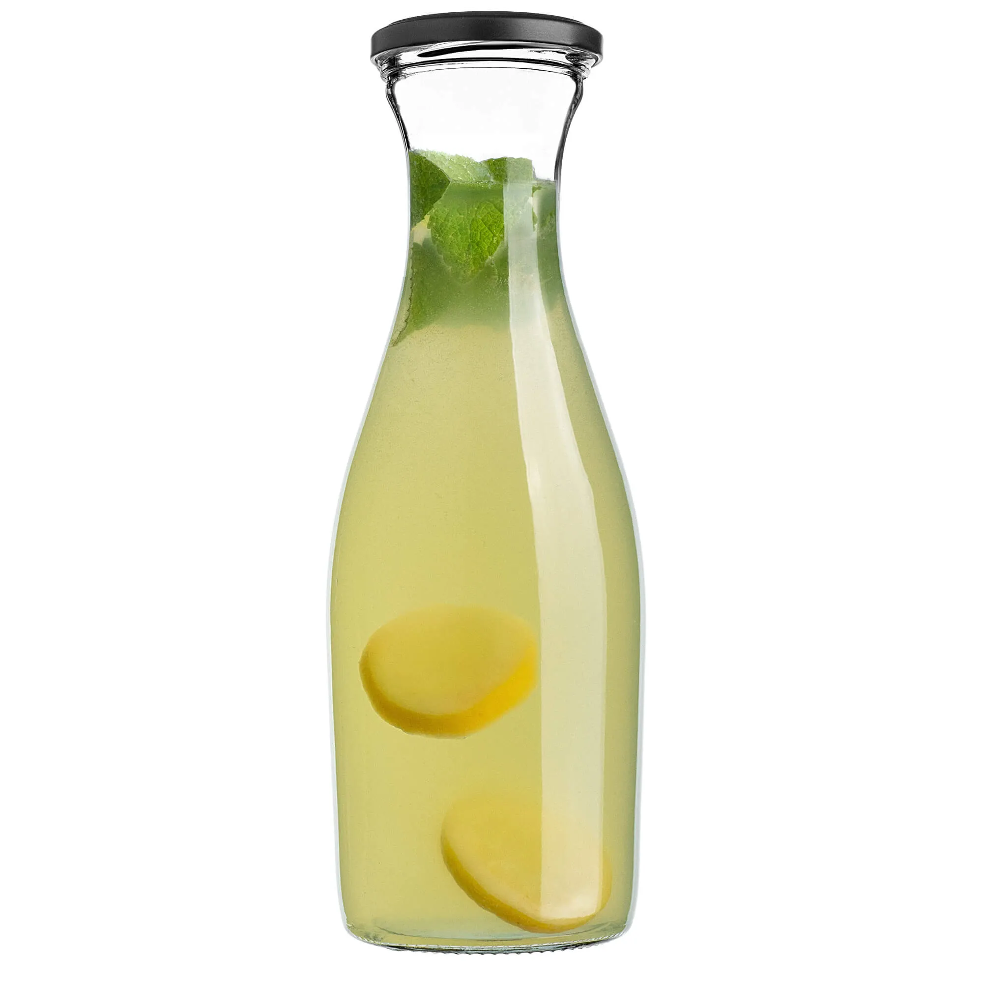 Valli 1 l stiklinis termosas su matiniu juodu dangteliu, 4 vnt.