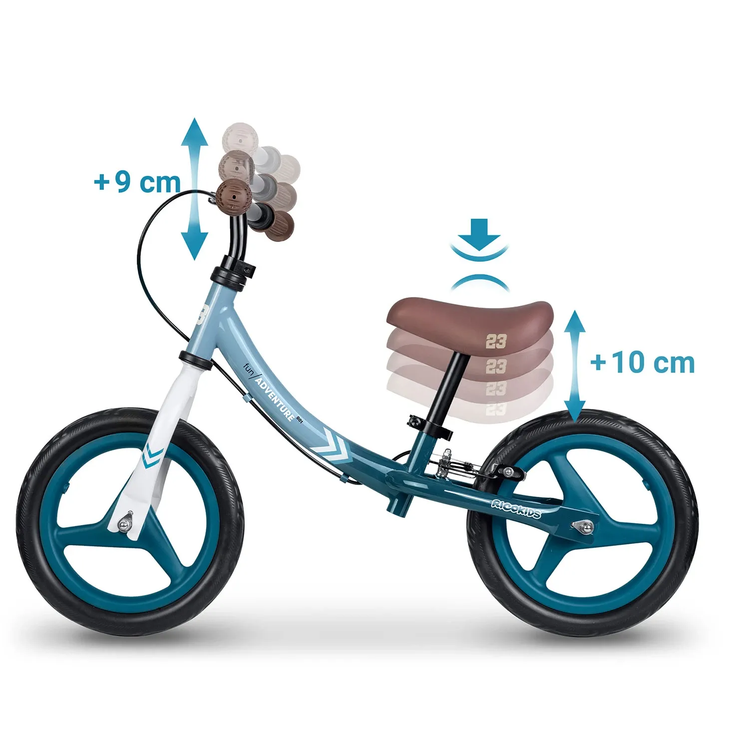 „Ricokids“ smagus nuotykių balansinis dviratis vaikams - nuotrauka 1