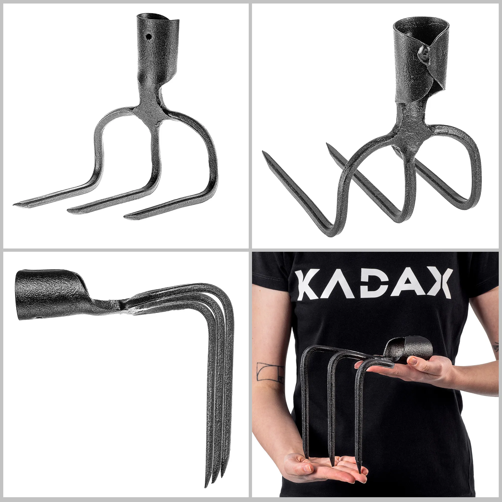 Morand 3 dantų kabliai be koto