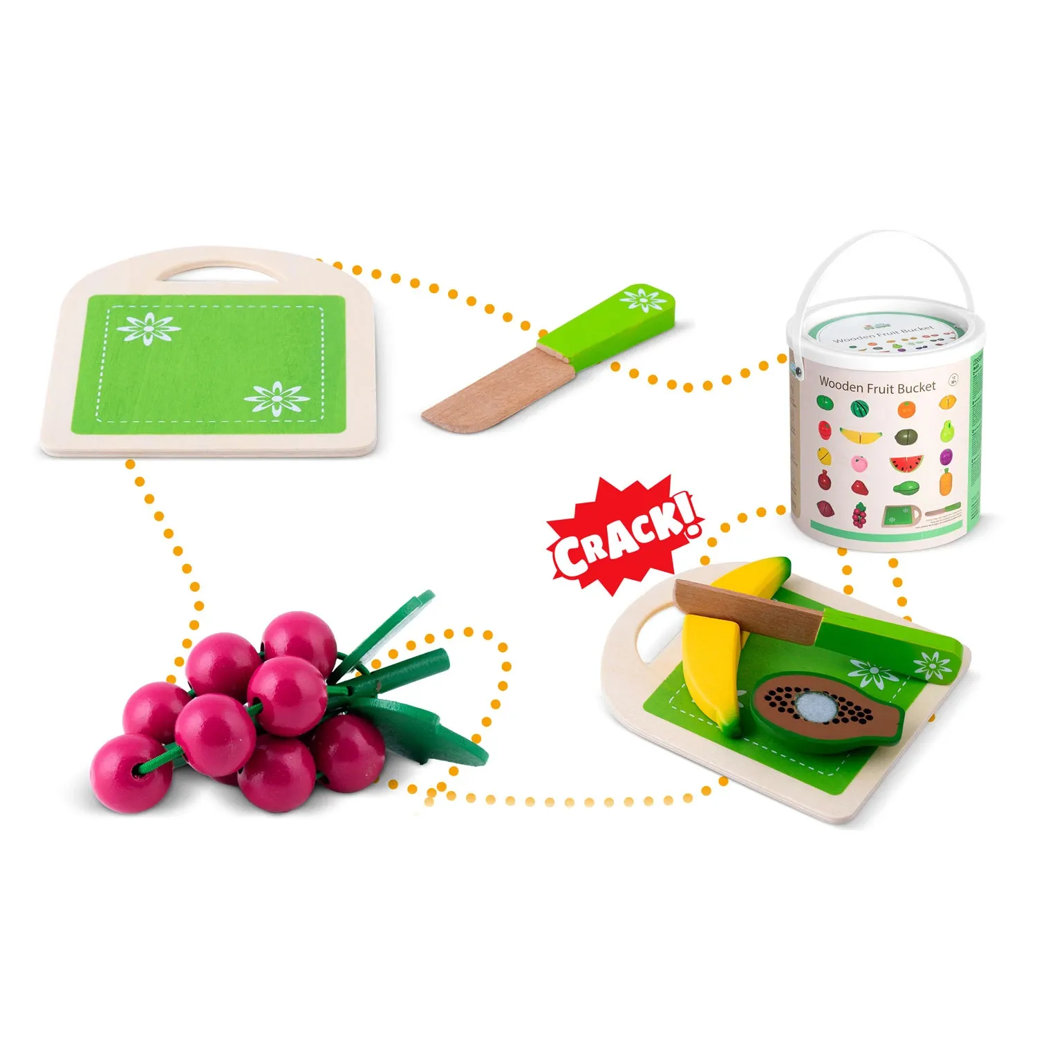 Medinis vaisių žaislas pjaustymui RK-872 Ricokids - nuotrauka 1