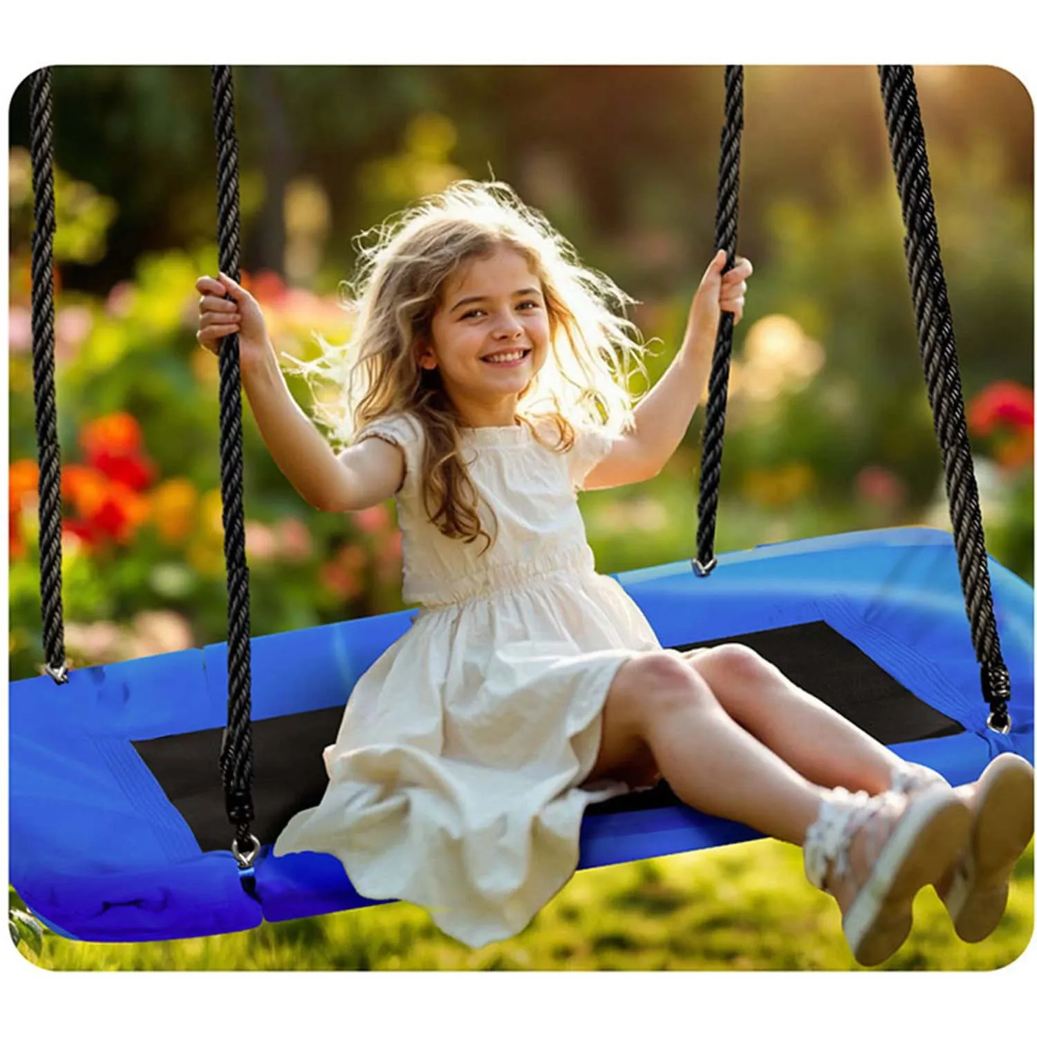 „Neo-Sport Swingo“ stačiakampės „Crown Nest“ sūpynės, 110 x 70 cm - nuotrauka 1