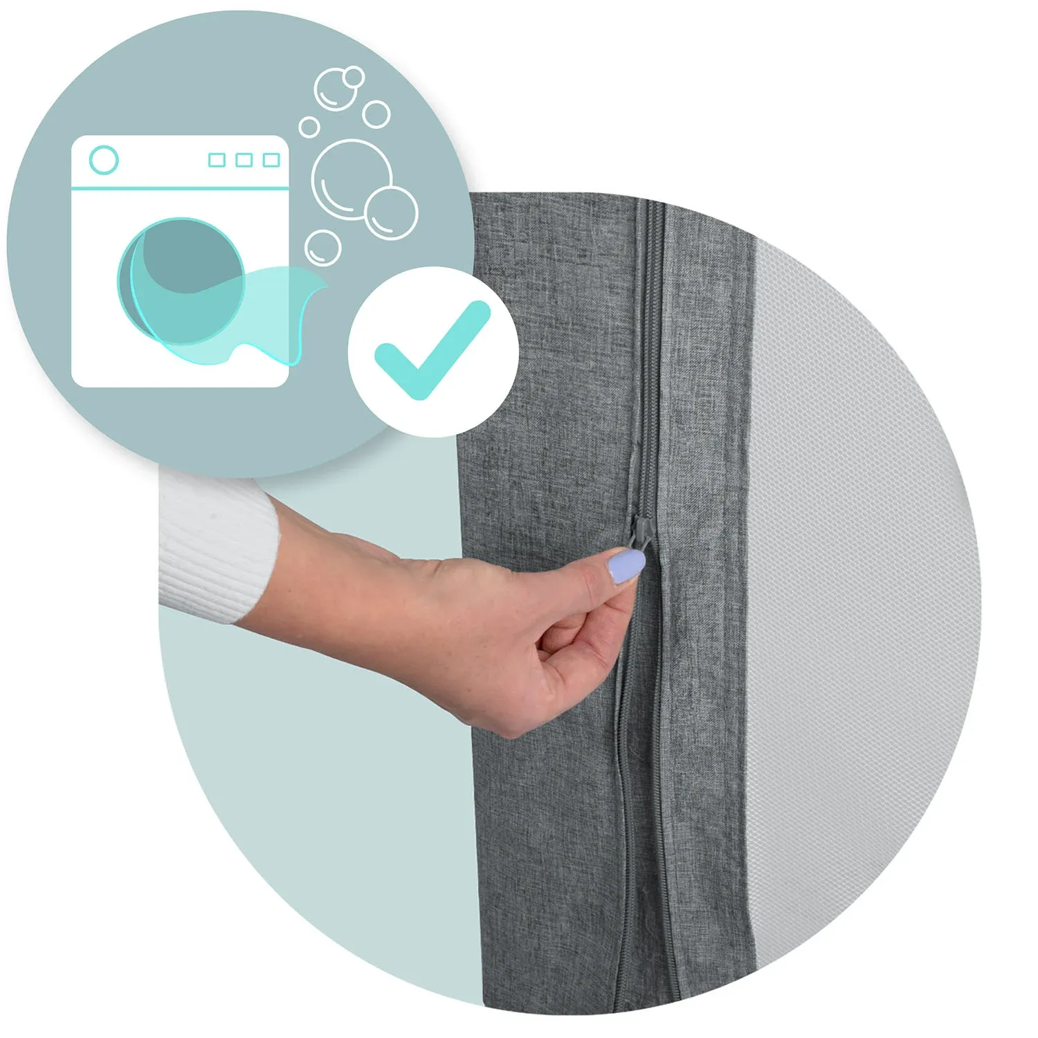 Apsauginė lovos užtvara, apsauginiai varteliai, spyna, 180 cm, Nukido NK-227, pilka - nuotrauka 1