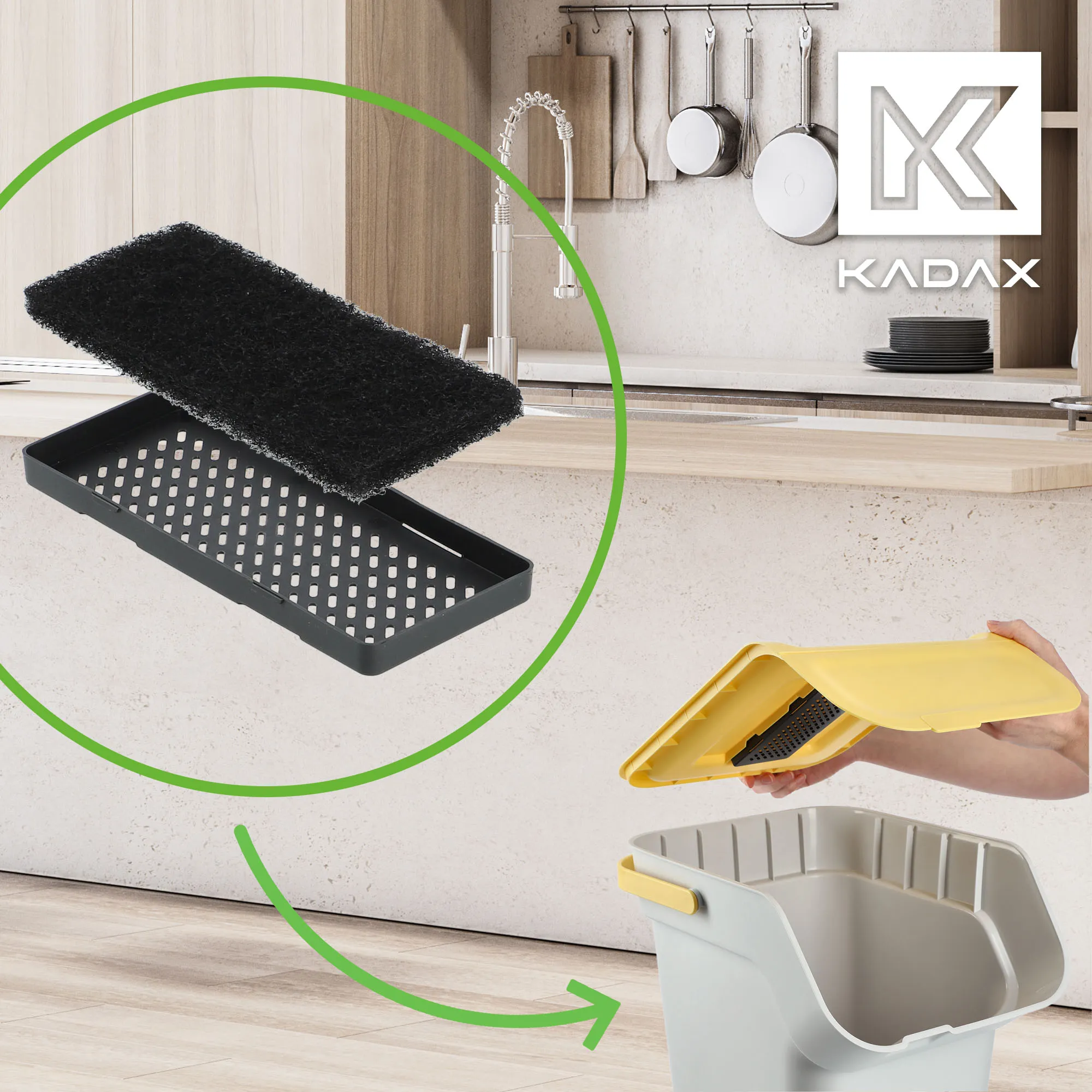 Anglies filtras „Turgy“ šiukšliadėžei, 3 vnt. rinkinys