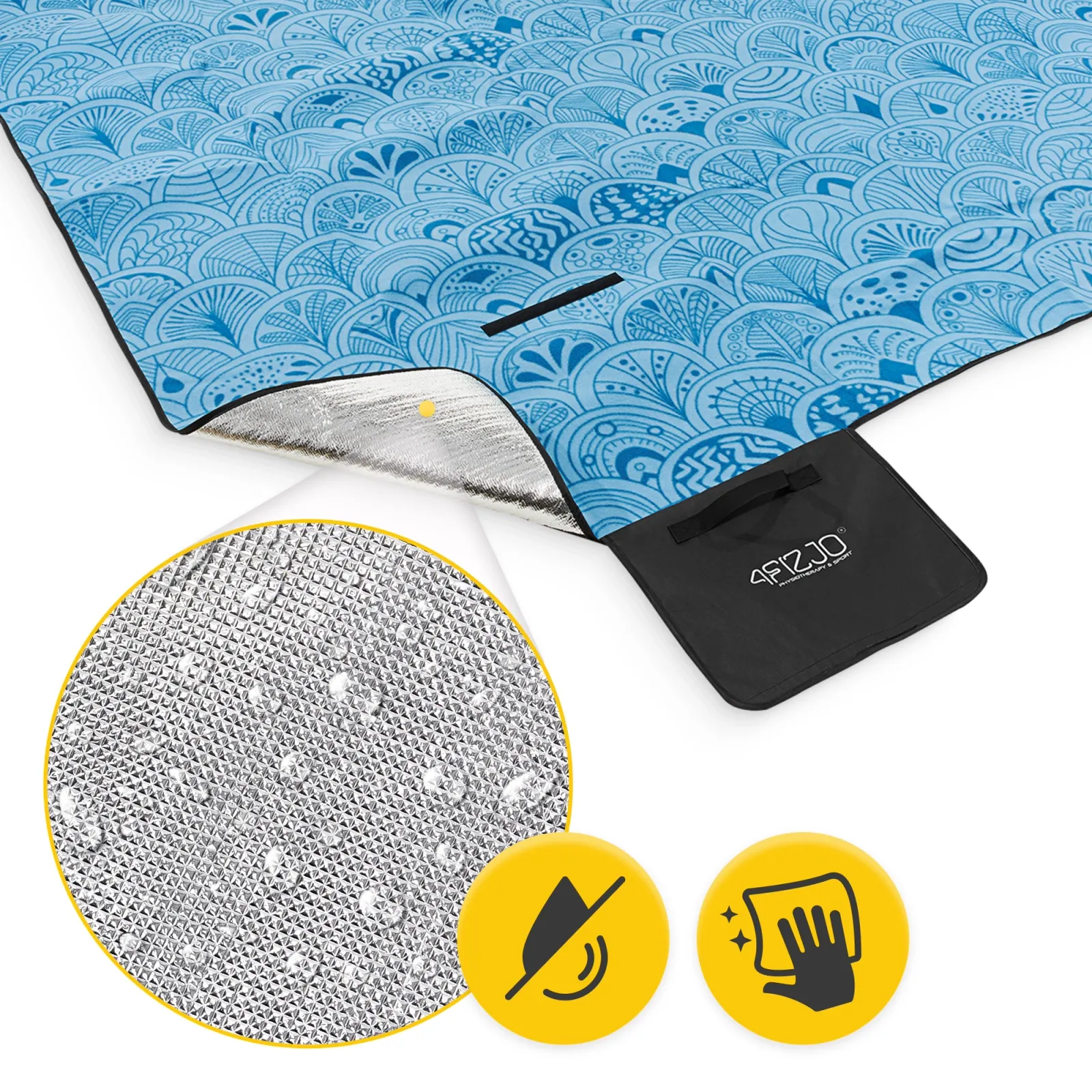 Izoliuota paplūdimio pikniko antklodė 200 x 200 cm