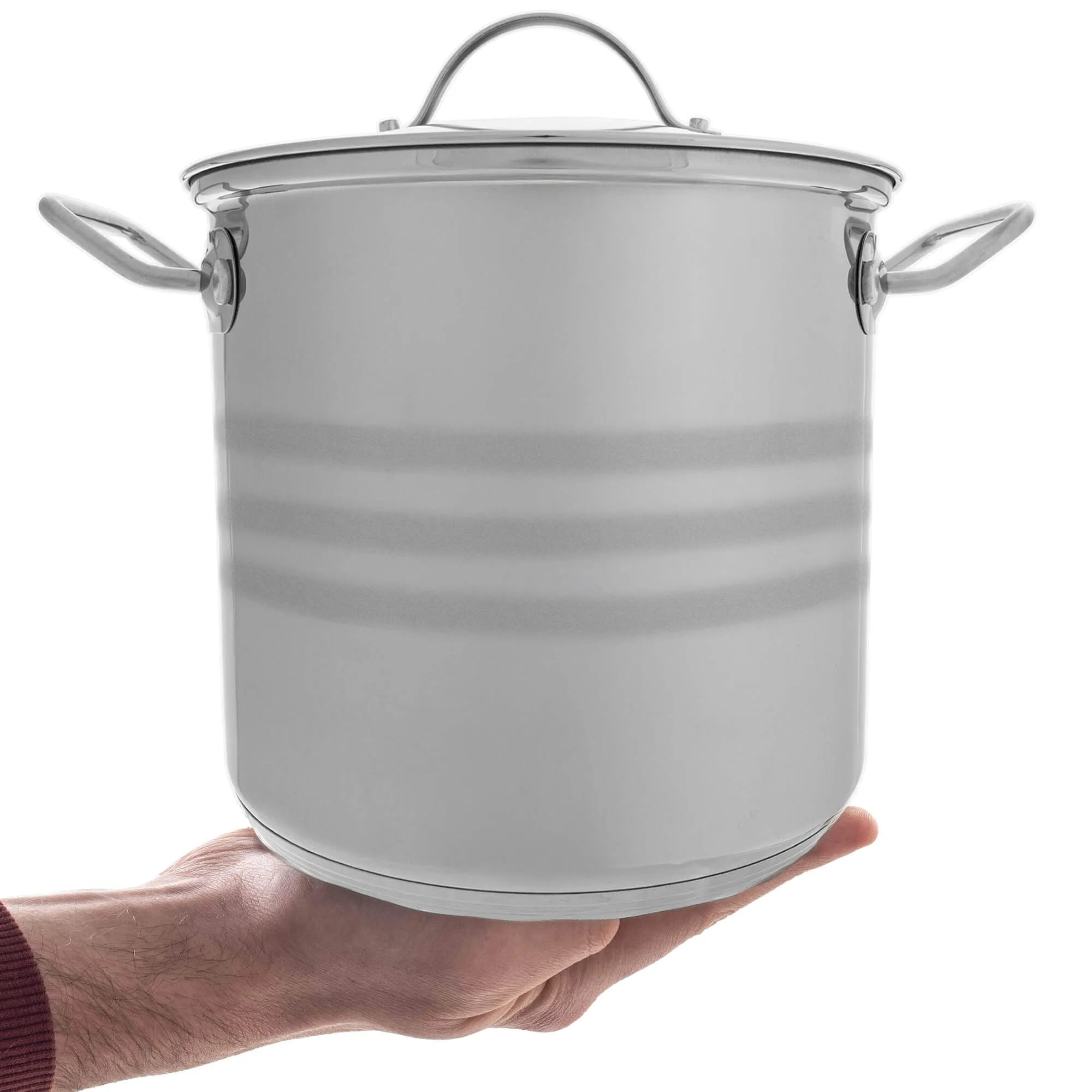 Sveg plieninis puodas su dangčiu 3,7 l