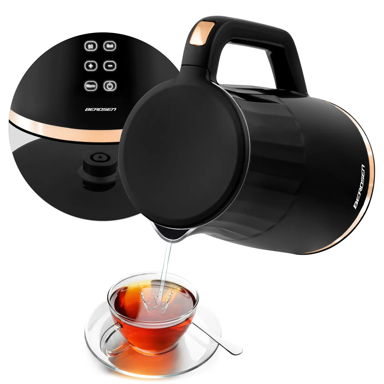Berdsen BD-706 elektrinis virdulys 1,7 l, juodas - nuotrauka 1