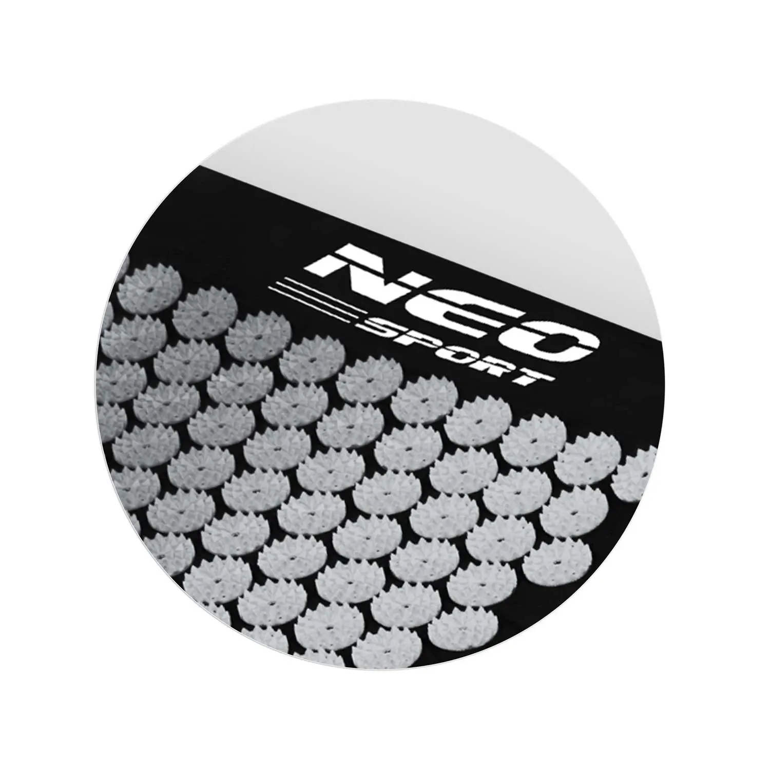 Neo-Sport NS-903 akupresūros kilimėlis su smaigaliais, juodas ir sidabrinis - nuotrauka 1