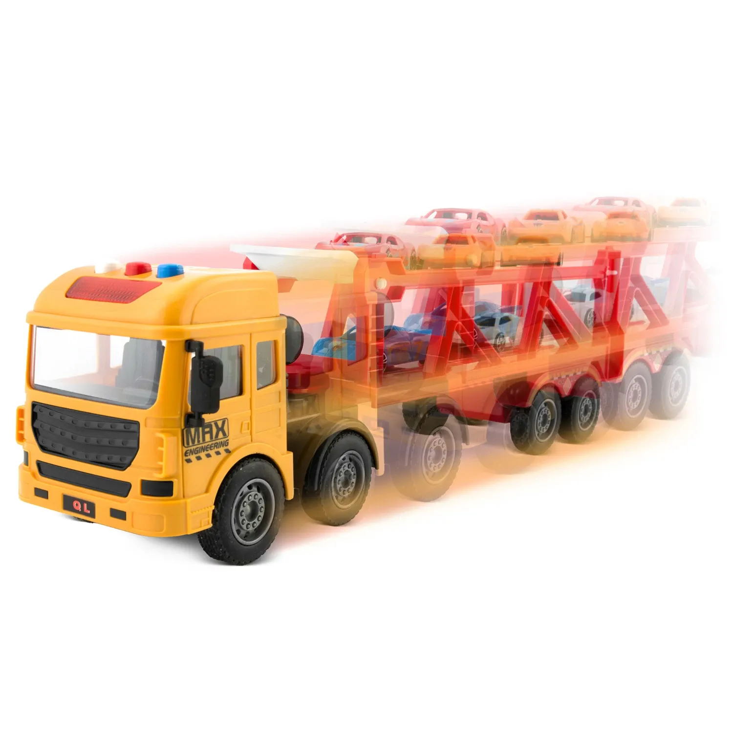 Edukacinis žaislinis sunkvežimis + 5 automobiliai RK-760 Ricokids - nuotrauka 1