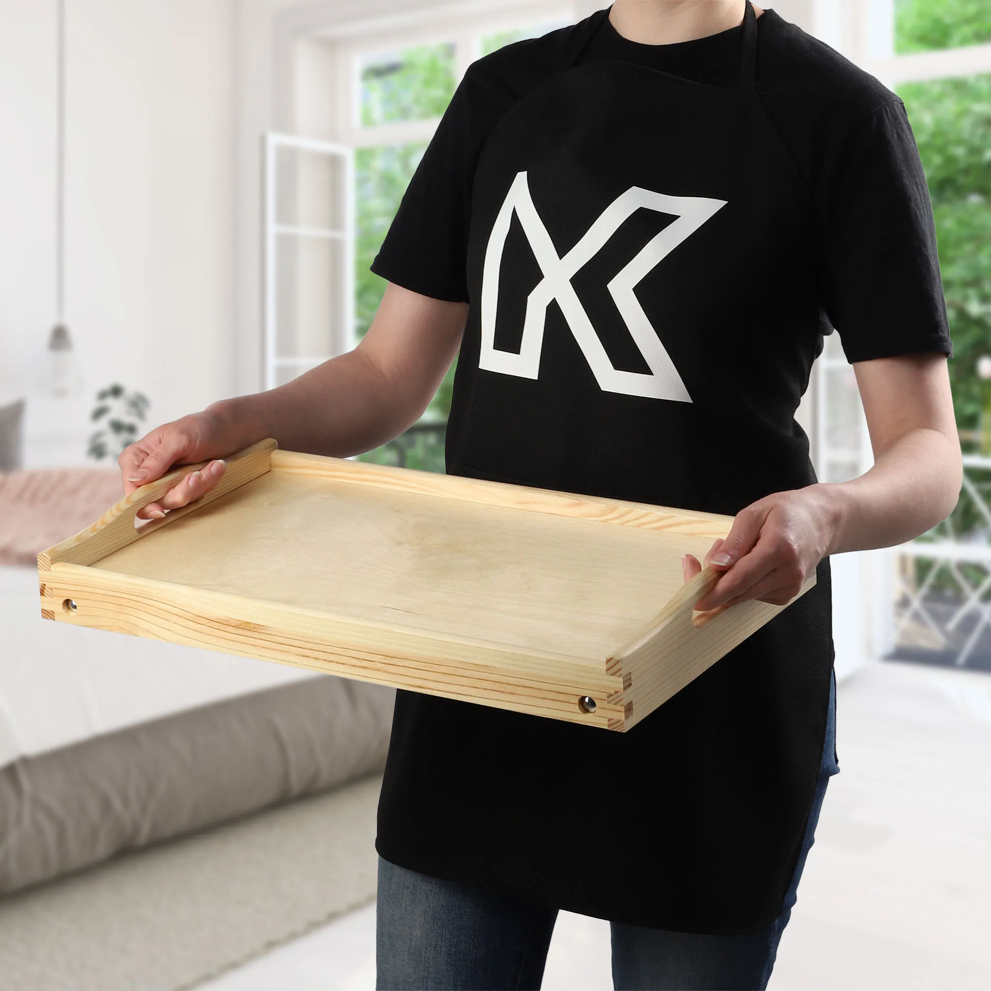 „Solia“ pusryčių stalas, nešiojamam kompiuteriui, 50 cm, bespalvis