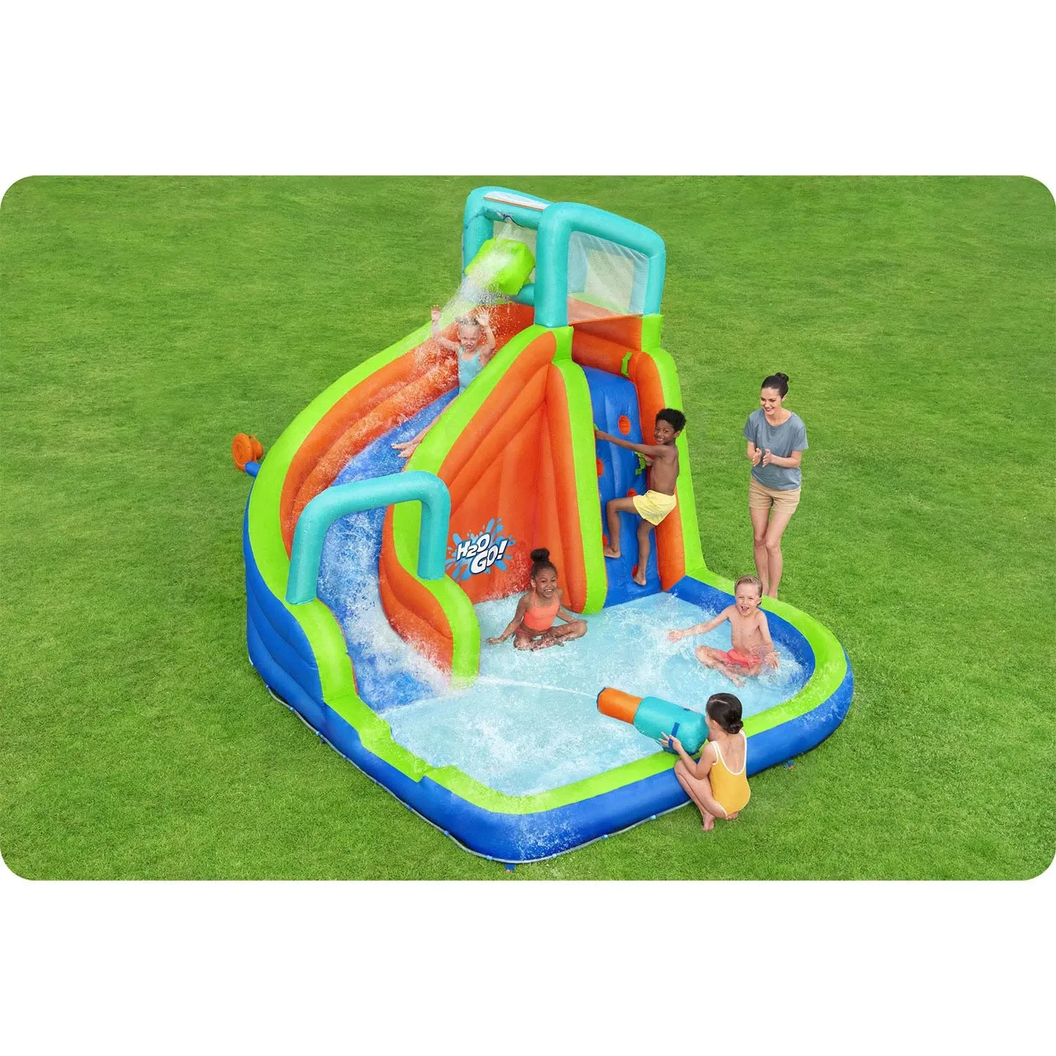 Pripučiama žaidimų aikštelė „Mega Park“, 365 x 320 x 270 cm, „Bestway 53408“ - nuotrauka 1