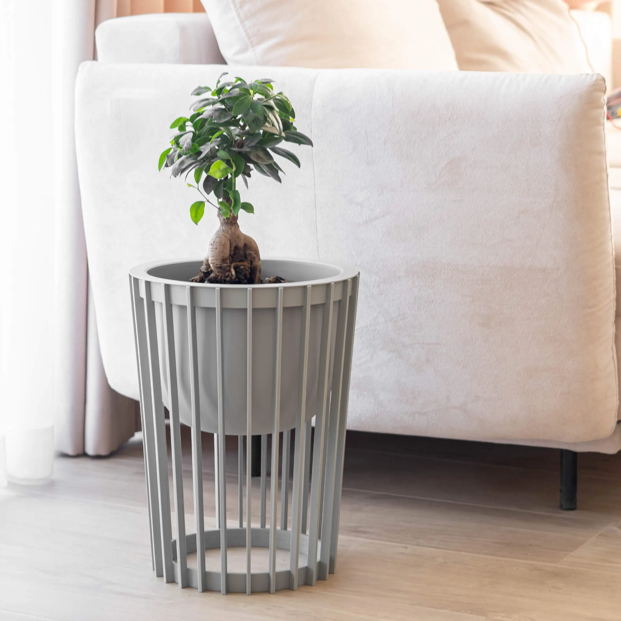 Aytre dvipusis augalų stovas 40 cm platinos spalvos + įdėklas