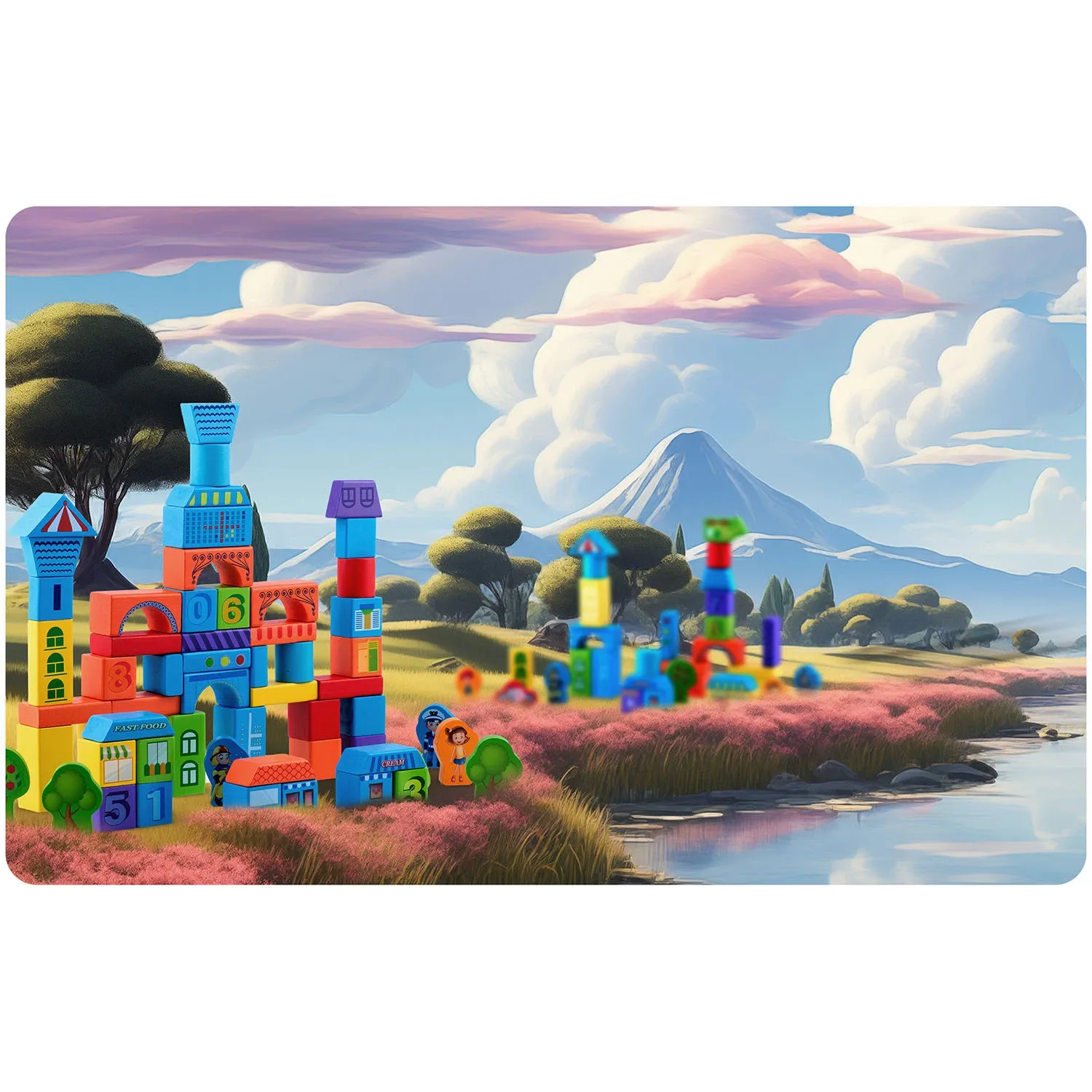 Mediniai lavinamųjų žaidimų kaladėlės RK-871 Ricokids - nuotrauka 1