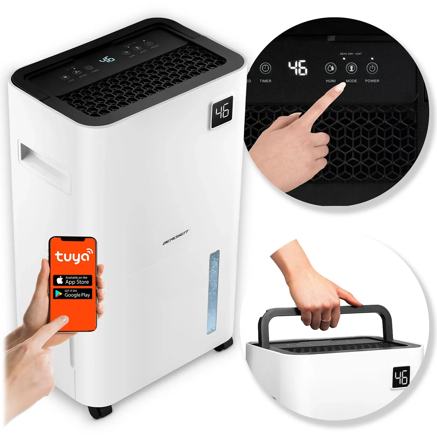 Berdsen BD-534 kompresorinis oro džiovintuvas - drėgmės sugėriklis, baltas - nuotrauka 1