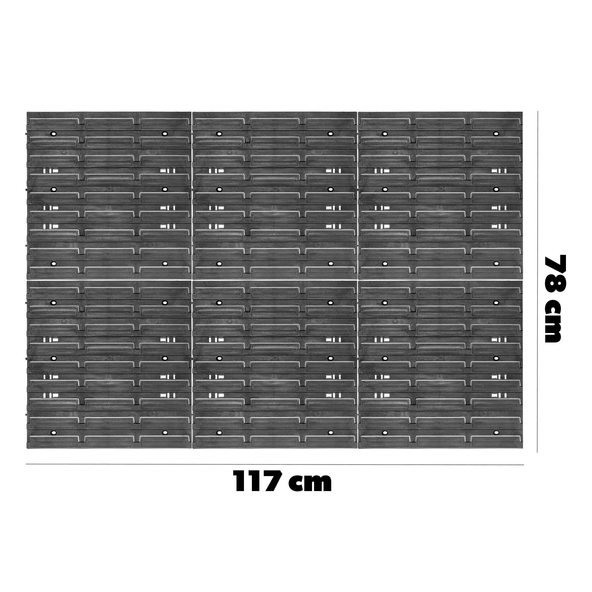 Tubize perforuota lenta 117x78cm juoda