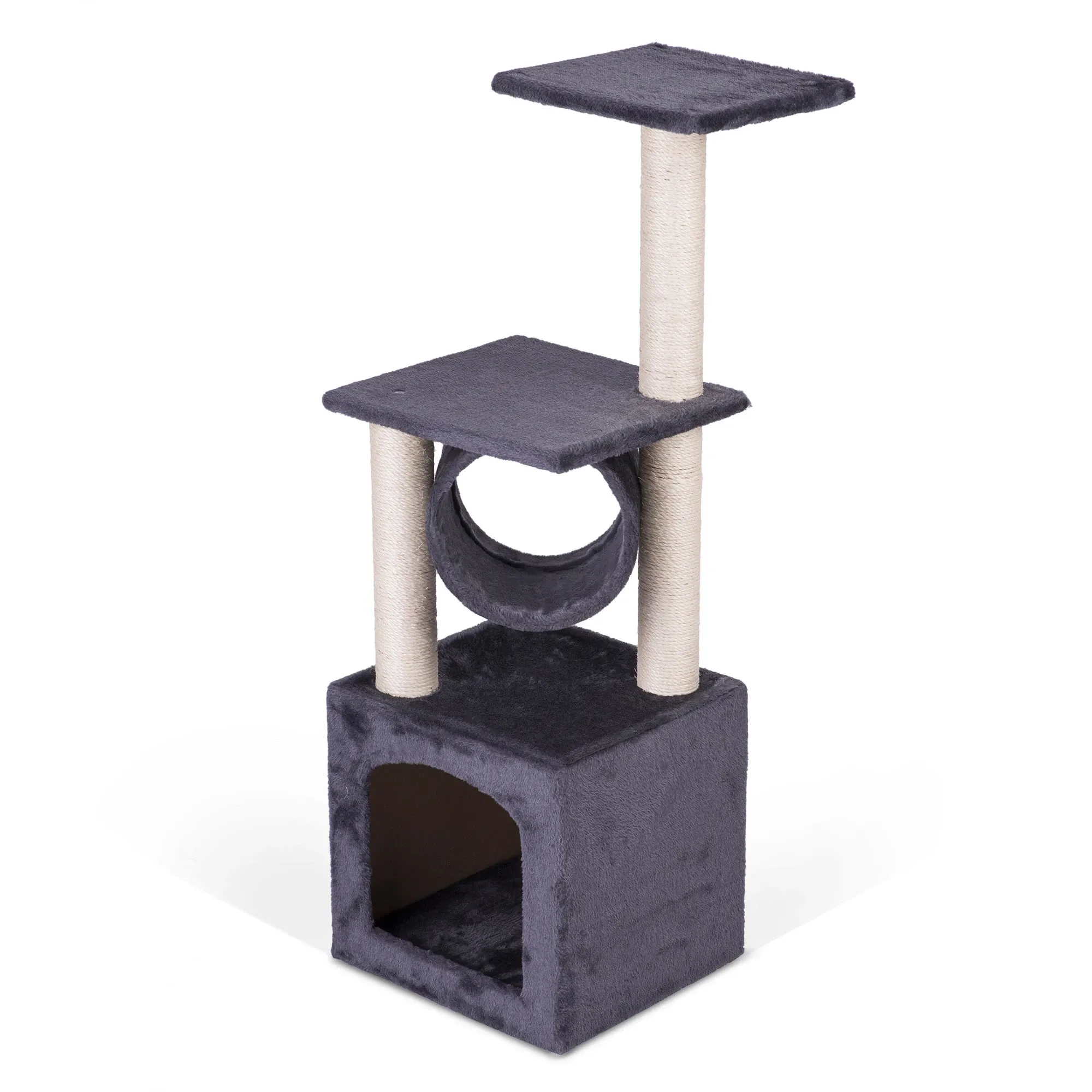 Katės draskyklė 93 cm DR-259 Pethaus su pele, pilka - nuotrauka 1