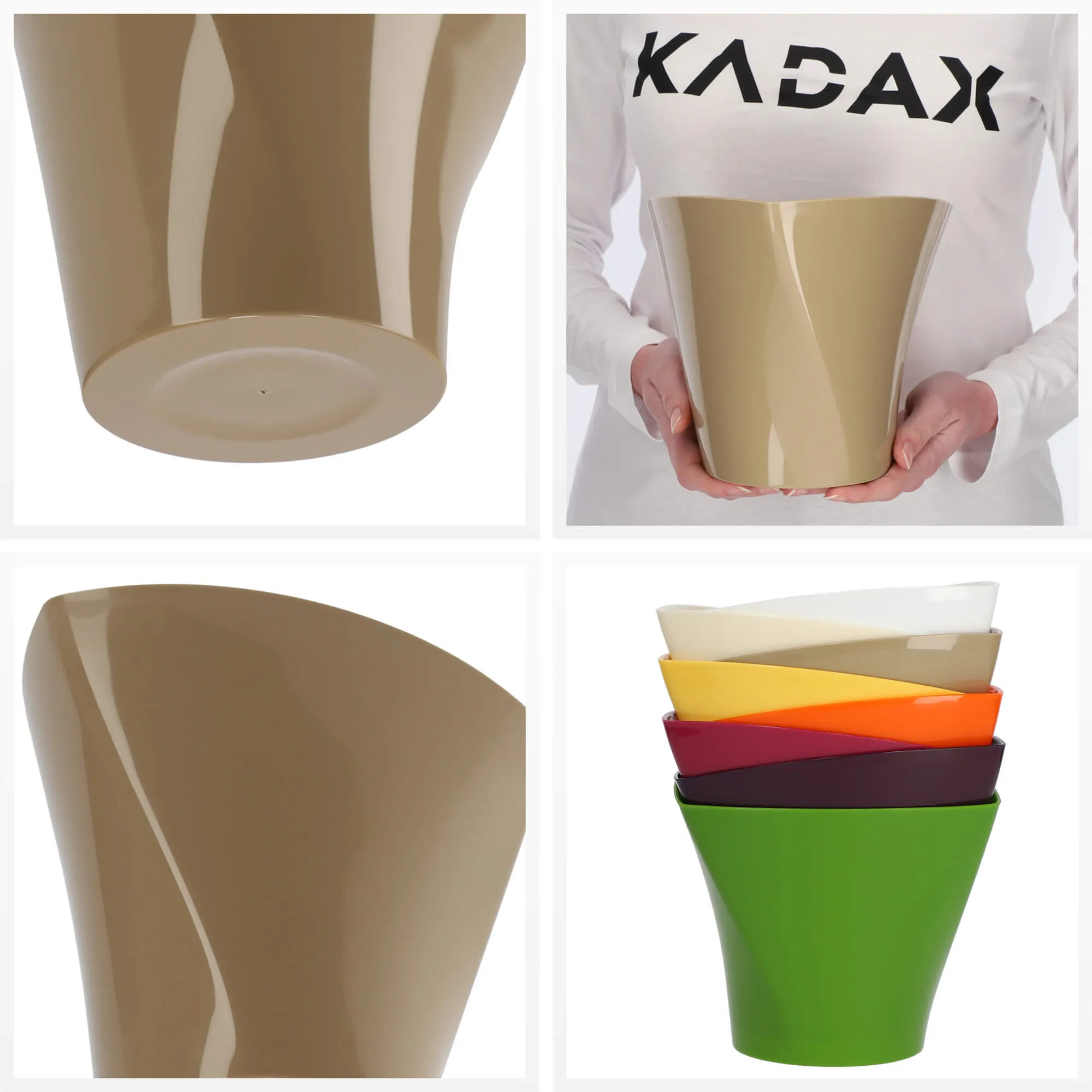 Asimetriškas gėlių vazonas 19 cm