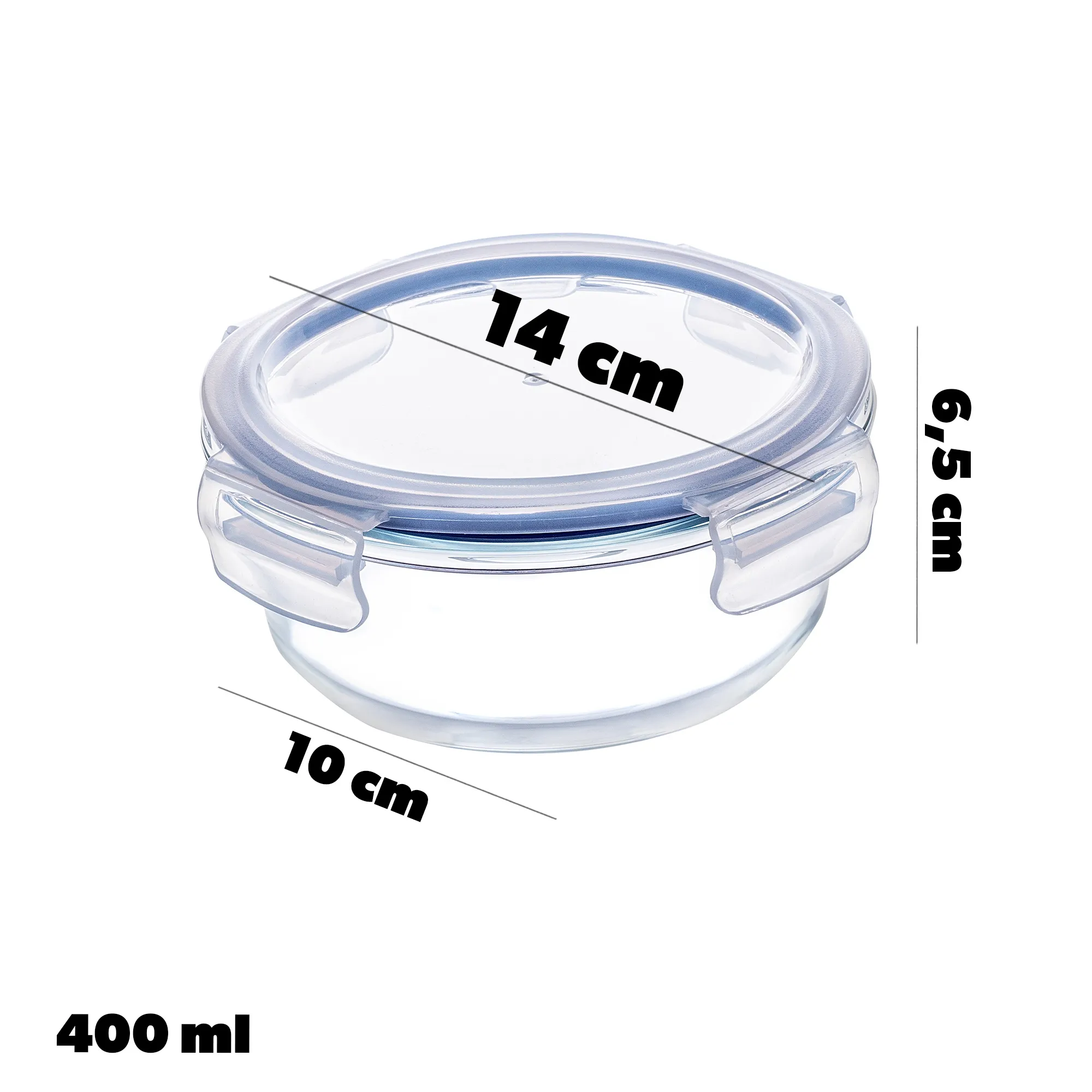 „Athie“ apvalių indelių rinkinys 400 ml + 620 ml + 950 ml