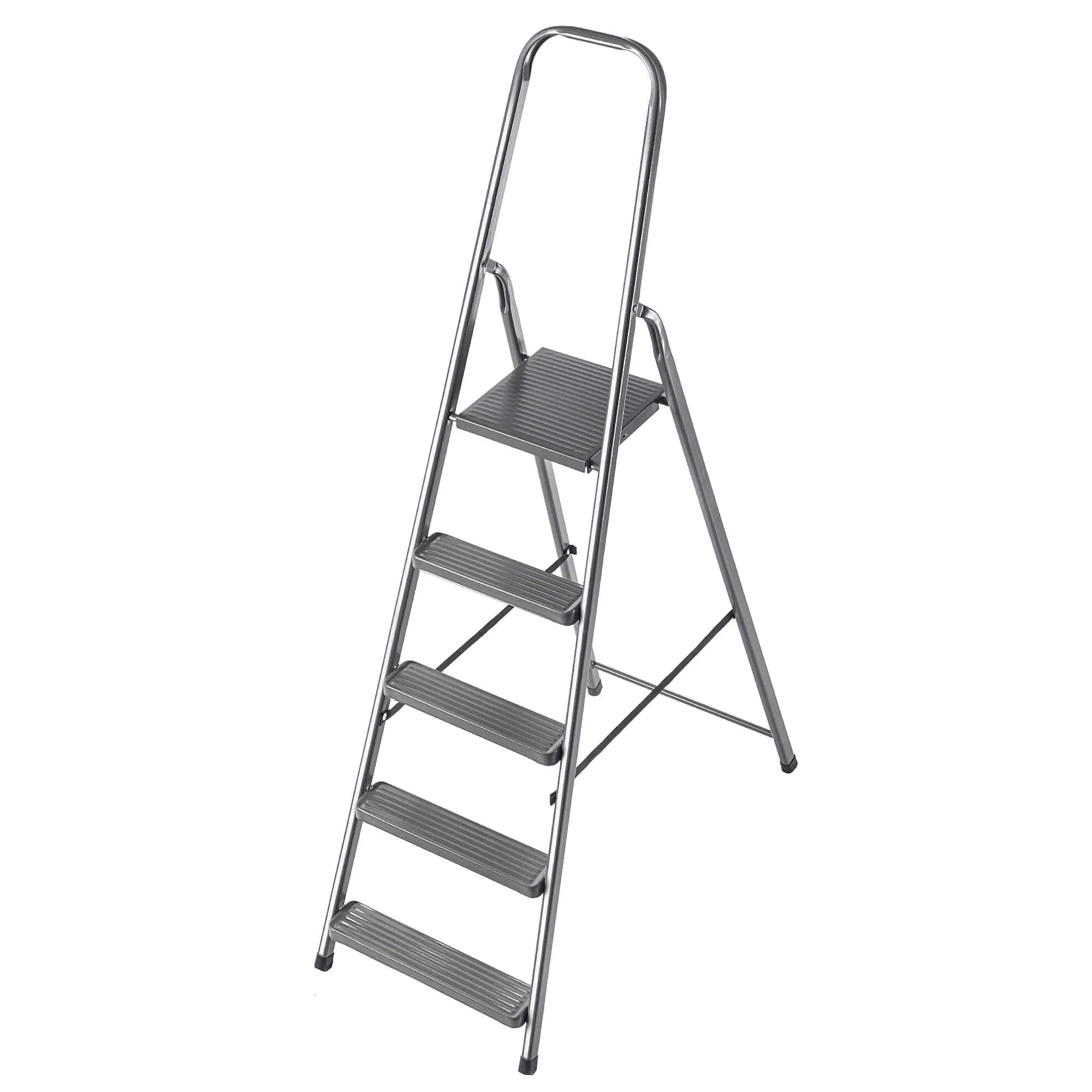 Plieninės kopėčios su platforma Ceriana 5 pakopų 125 kg