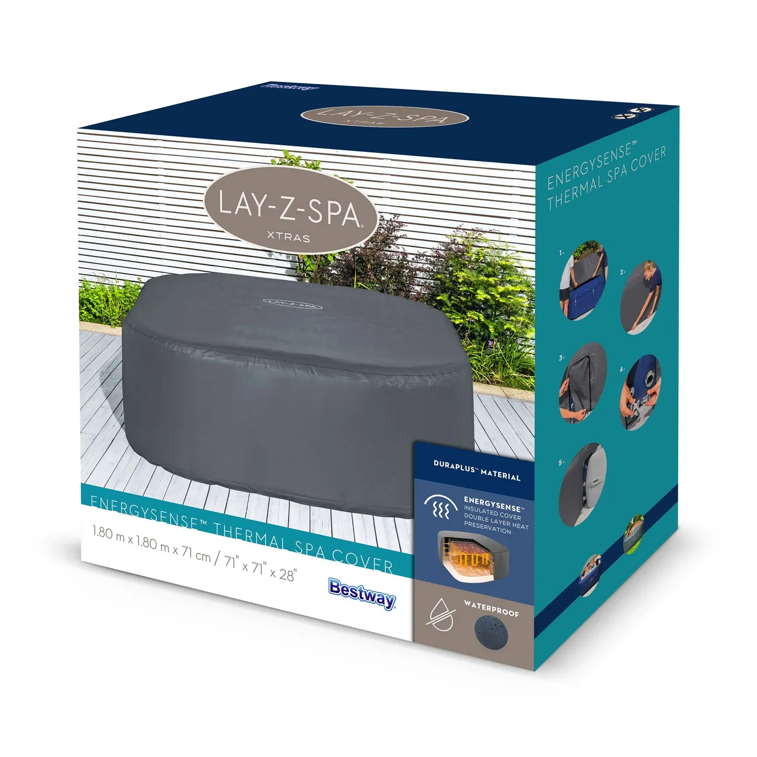 Terminis SPA uždangalas 180 x 180 x 71 cm Bestway 60319 - nuotrauka 1