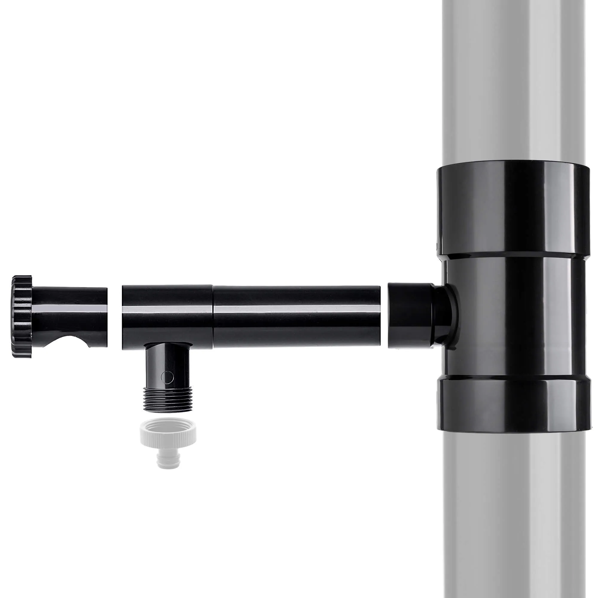 Nancras lietaus vandens kolektorius su vožtuvu, 100 mm, grafitas