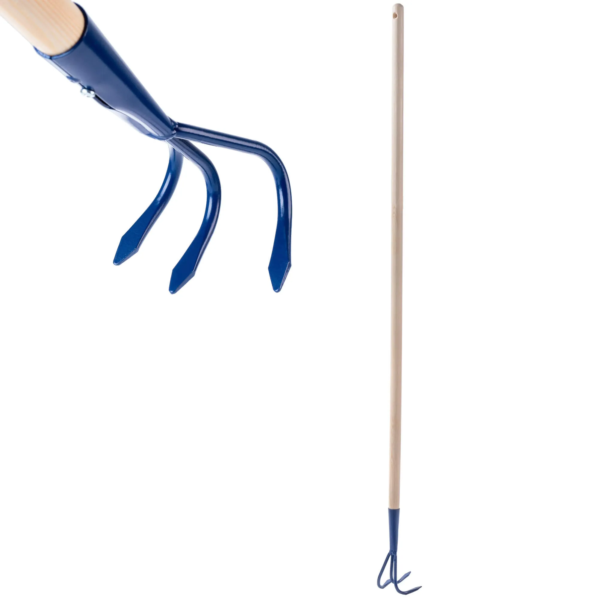 „Cogne“ 3 dantų rankinis kultivatorius, 142 cm, mėlynas