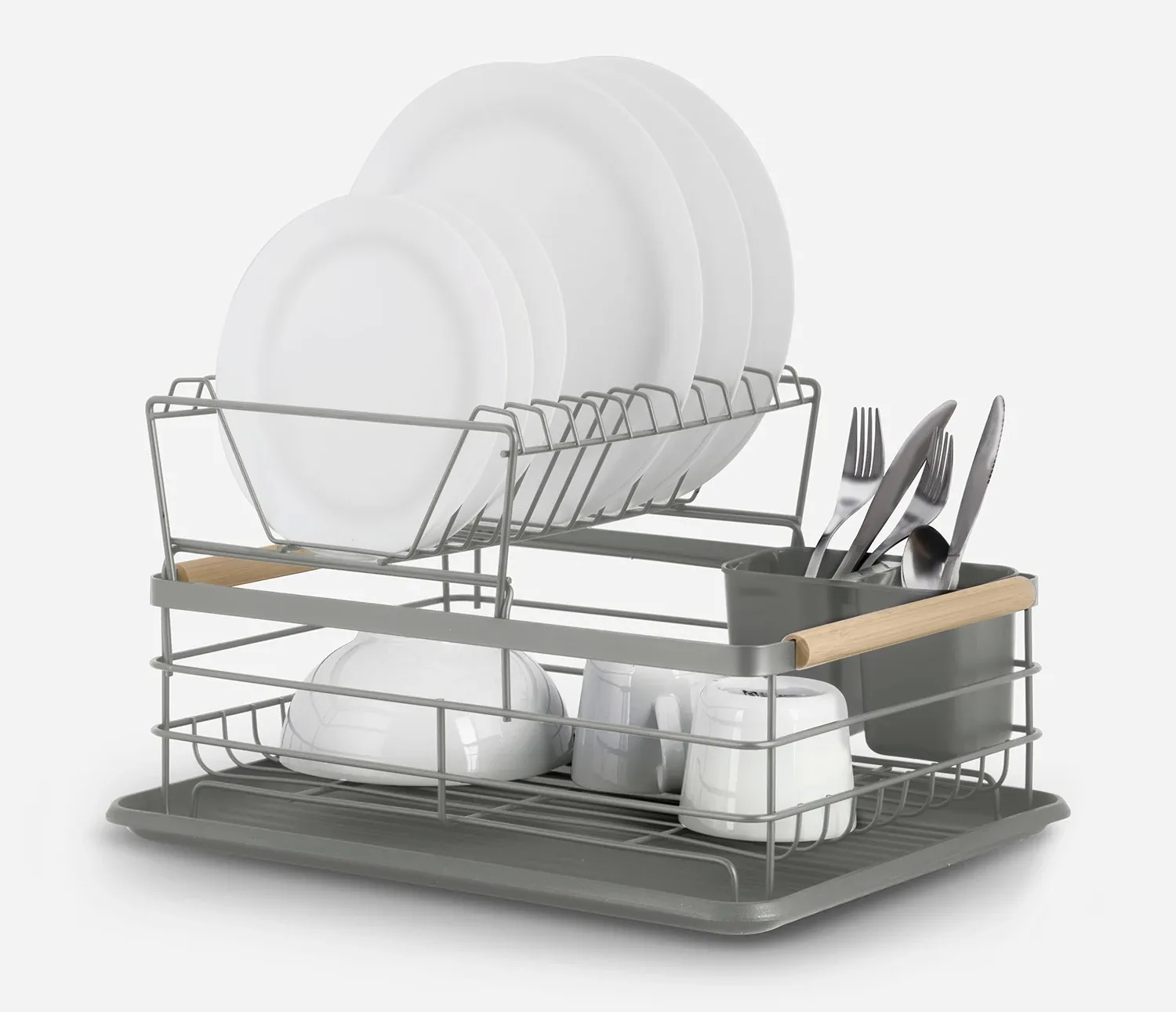 Dviejų lygių indų džiovyklė MS-601 Massido pilka - nuotrauka 1