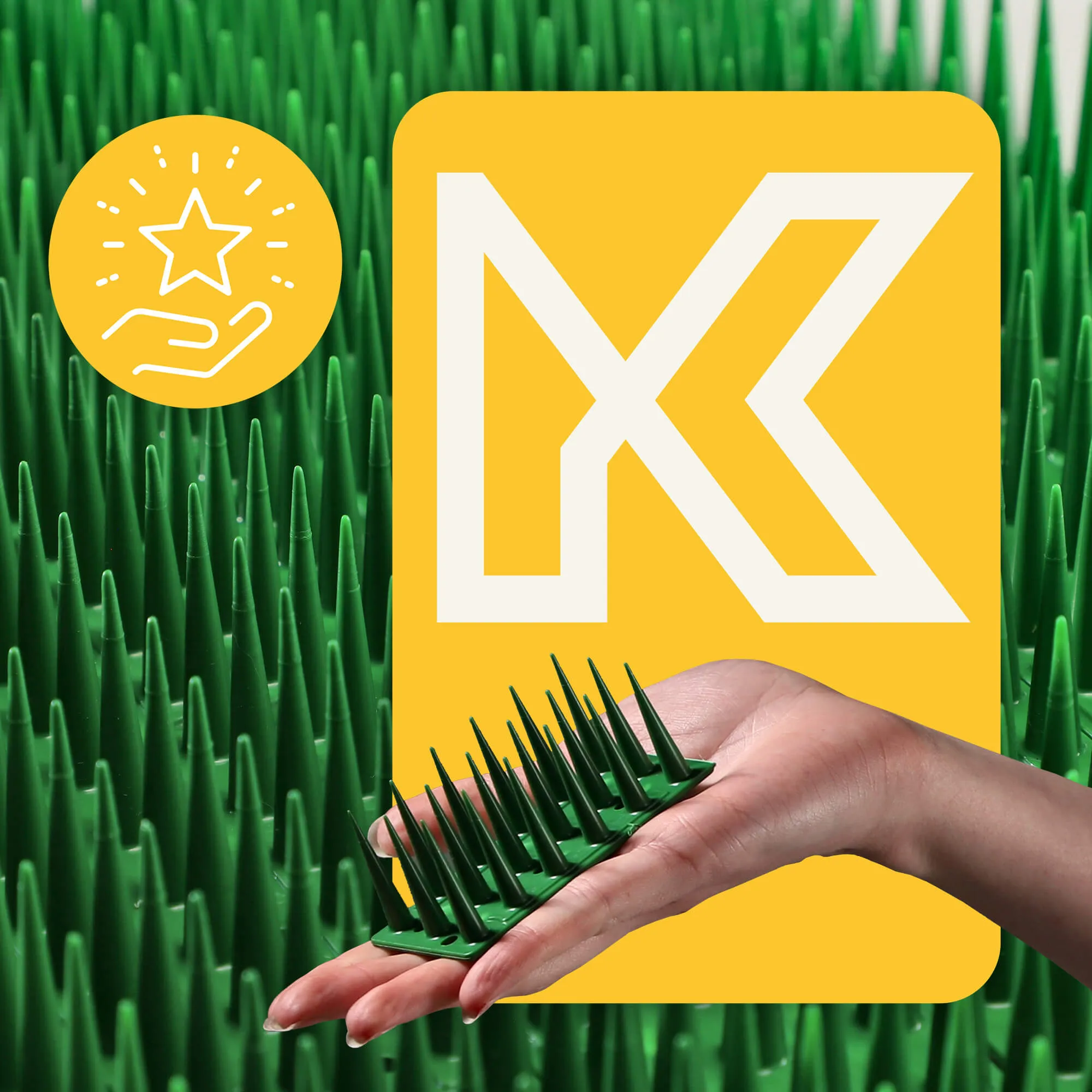 „Arcas“ plastikiniai paukščių apsaugos smaigai, žali, 1 vnt.