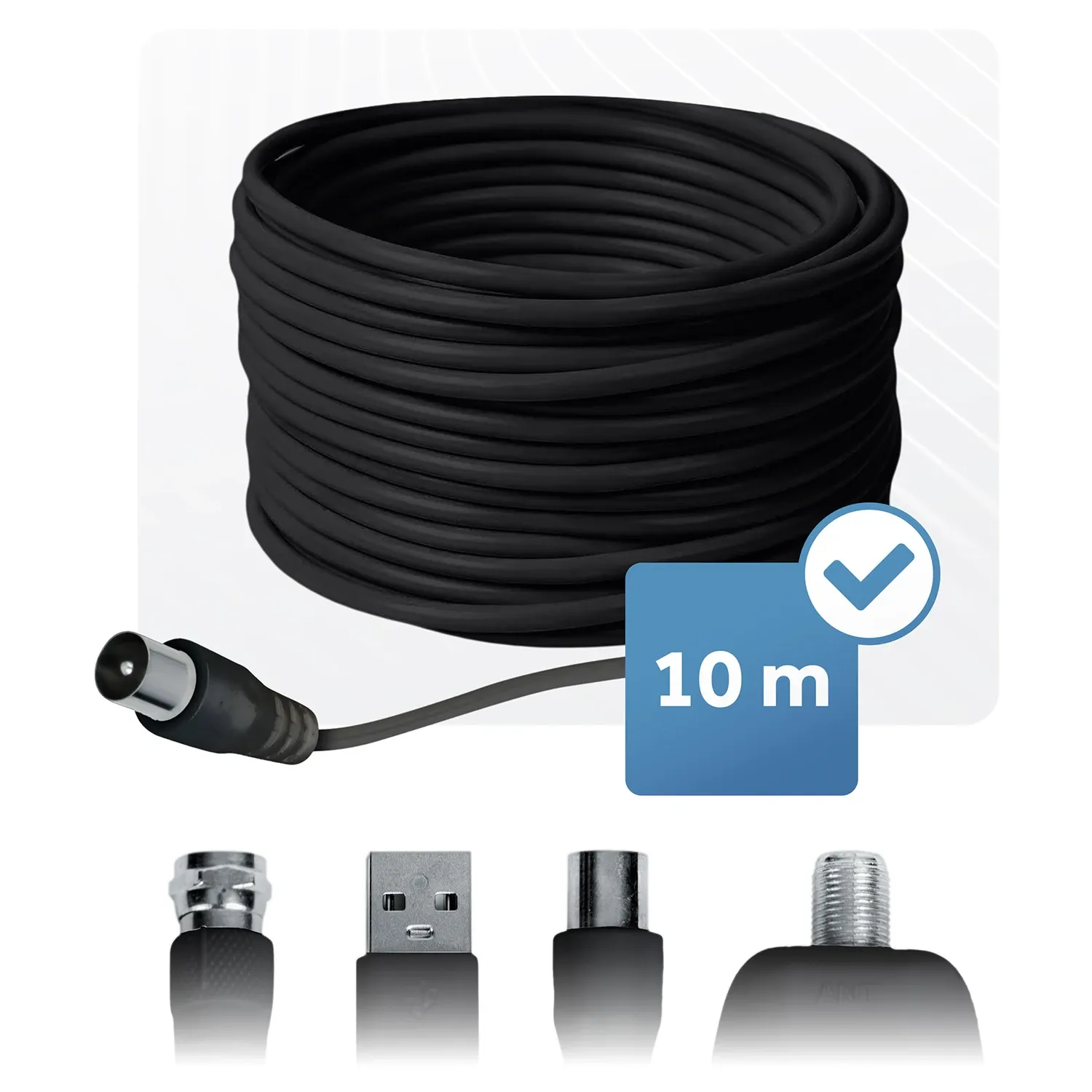 „Berdsen BD-955“ juoda vidaus/lauko televizijos ultra HD 4K antena - nuotrauka 1
