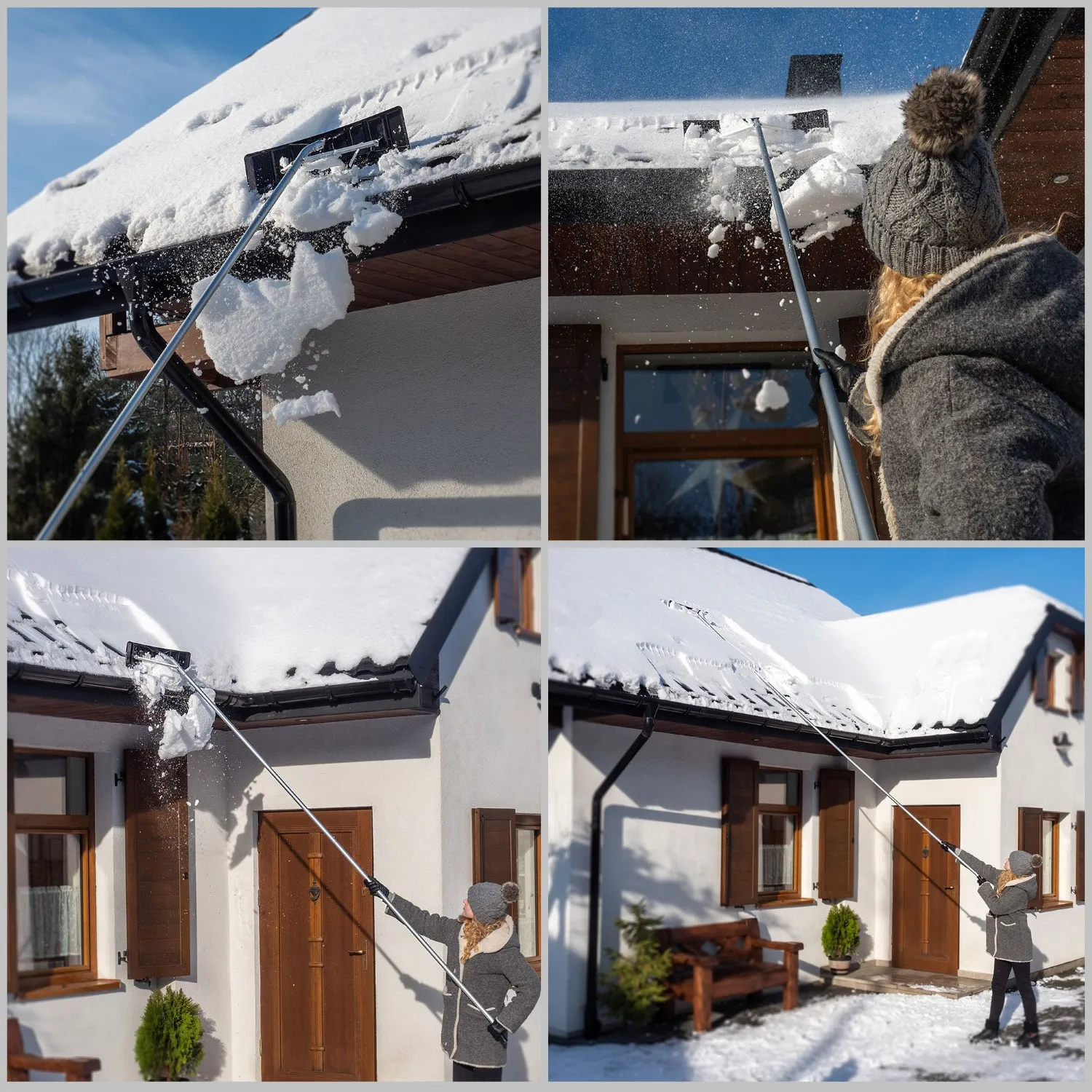 Frias 473 cm teleskopinis sniego grandiklis stogui